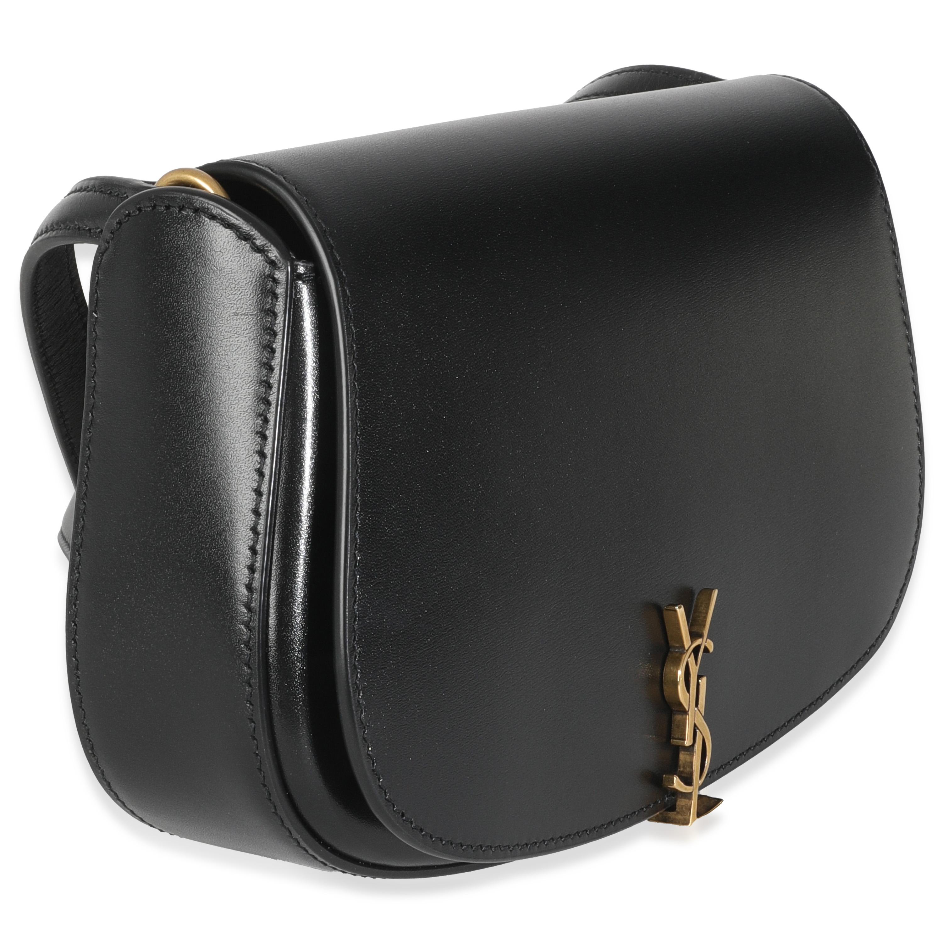 Saint Laurent Black Box Calfskin Mini Voltaire In New Condition For Sale In New York, NY