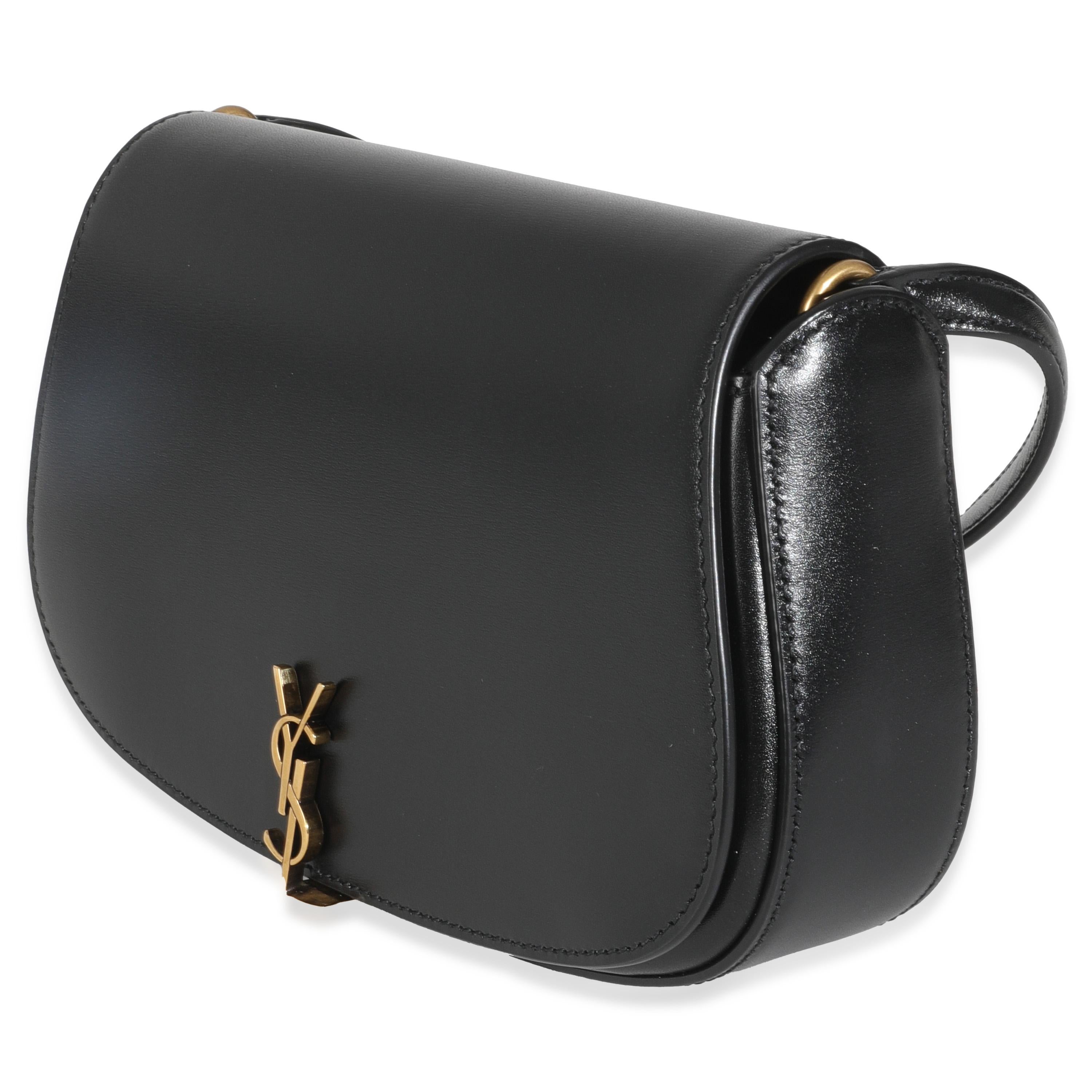 Women's Saint Laurent Black Box Calfskin Mini Voltaire For Sale