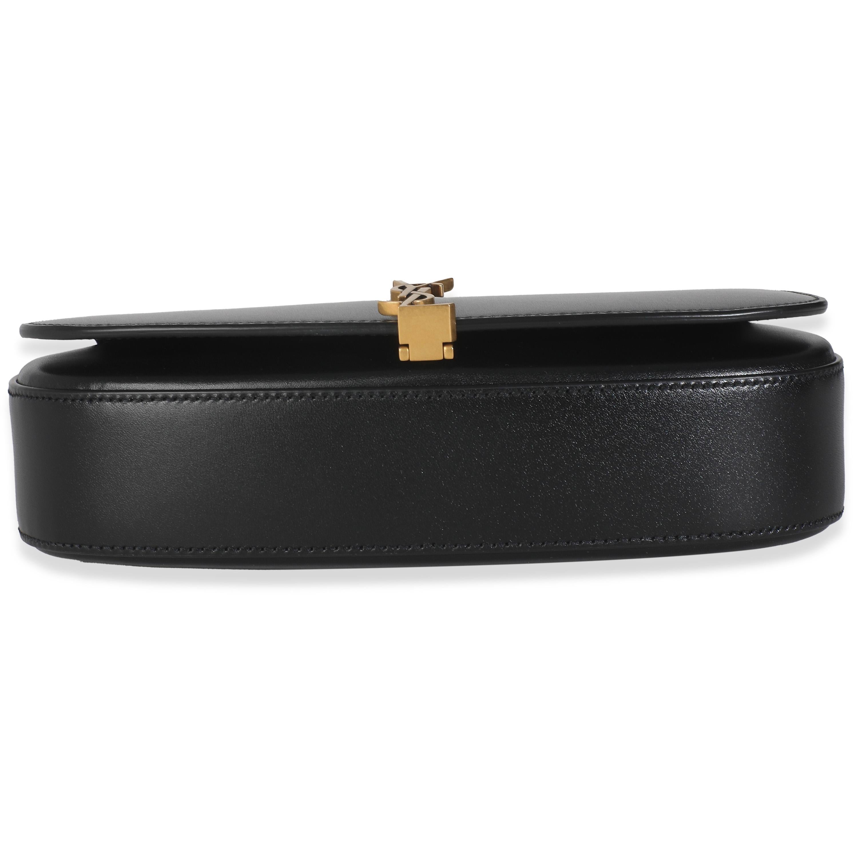 da uomo o donna Saint Laurent Scatola nera in pelle di vitello Mini Voltaire in vendita