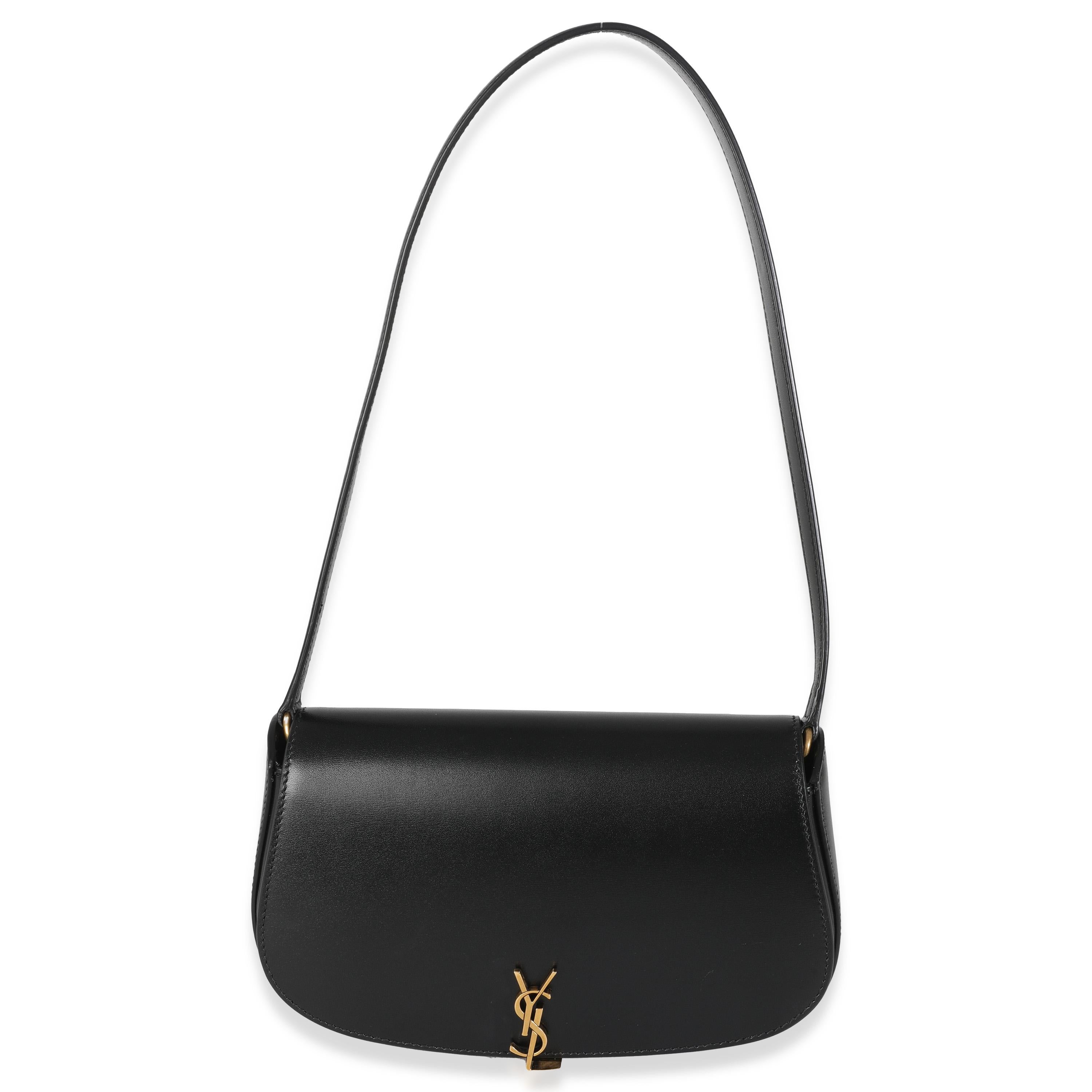 Saint Laurent Black Box Calfskin Mini Voltaire For Sale 2