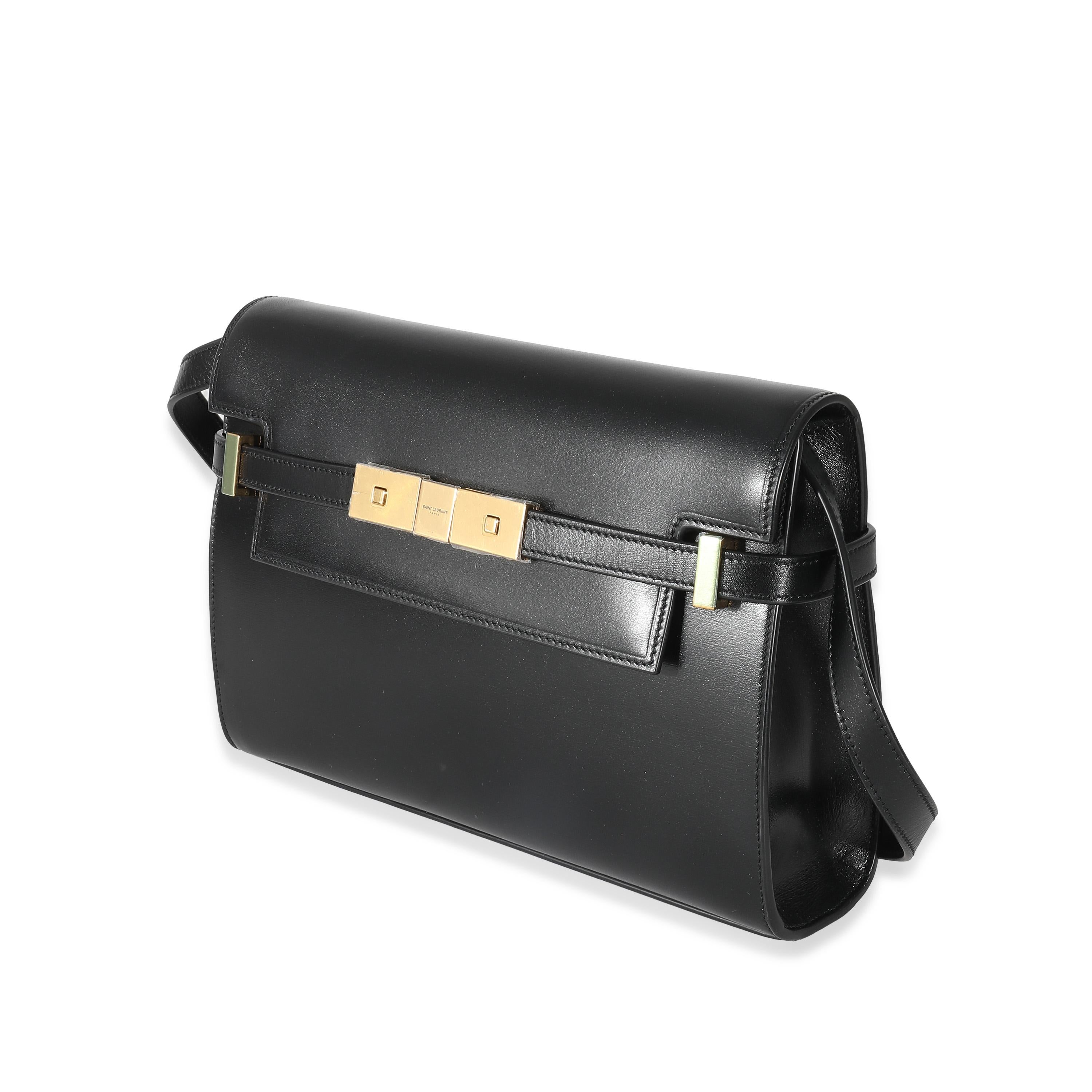 Women's or Men's Saint Laurent Black Box Leather Small Manhattan Bag