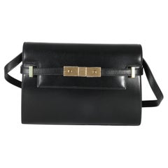 Saint Laurent Black Box Leather Small Manhattan Bag