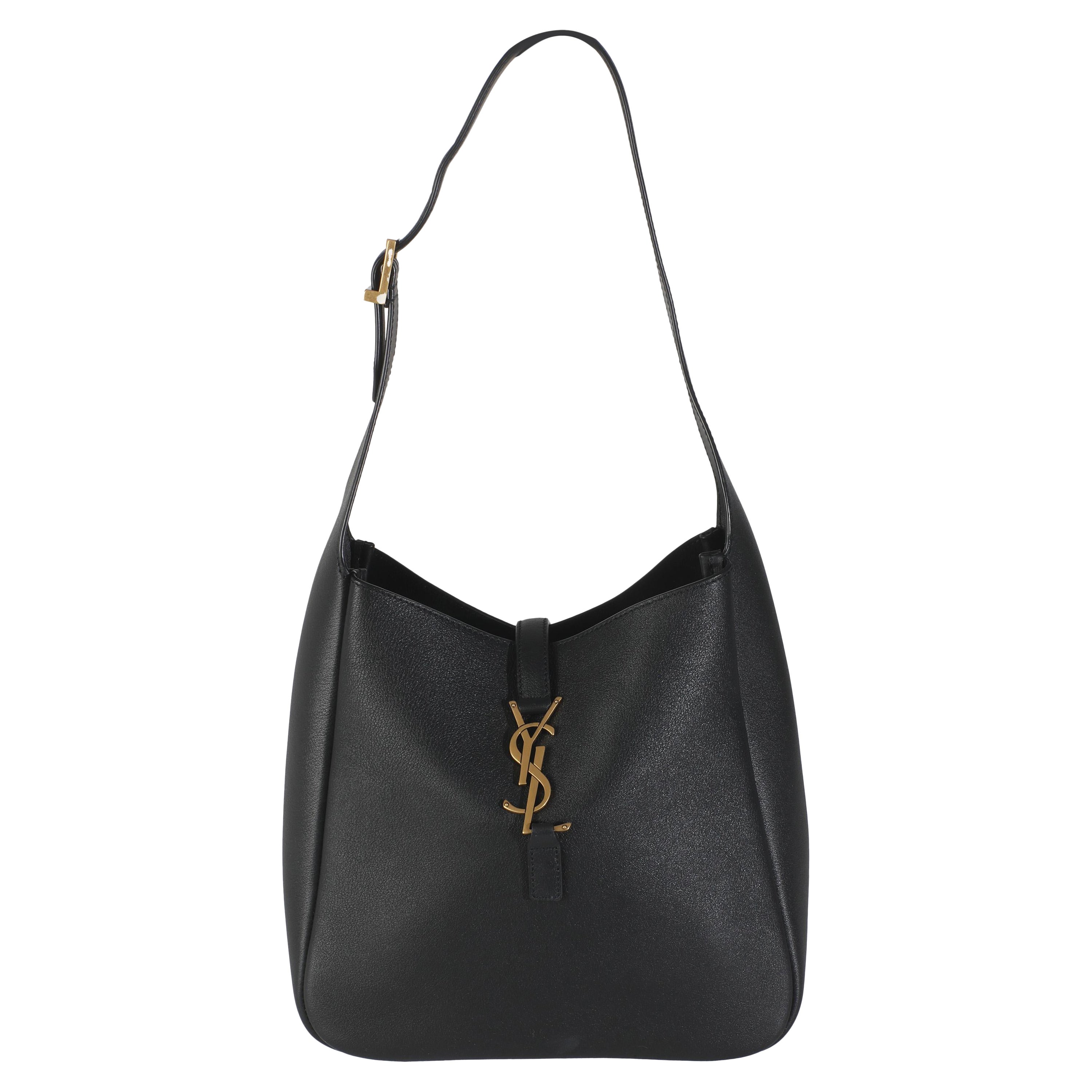 Saint Laurent Piel de becerro negra Le 5 A 7 Hobo blando en venta