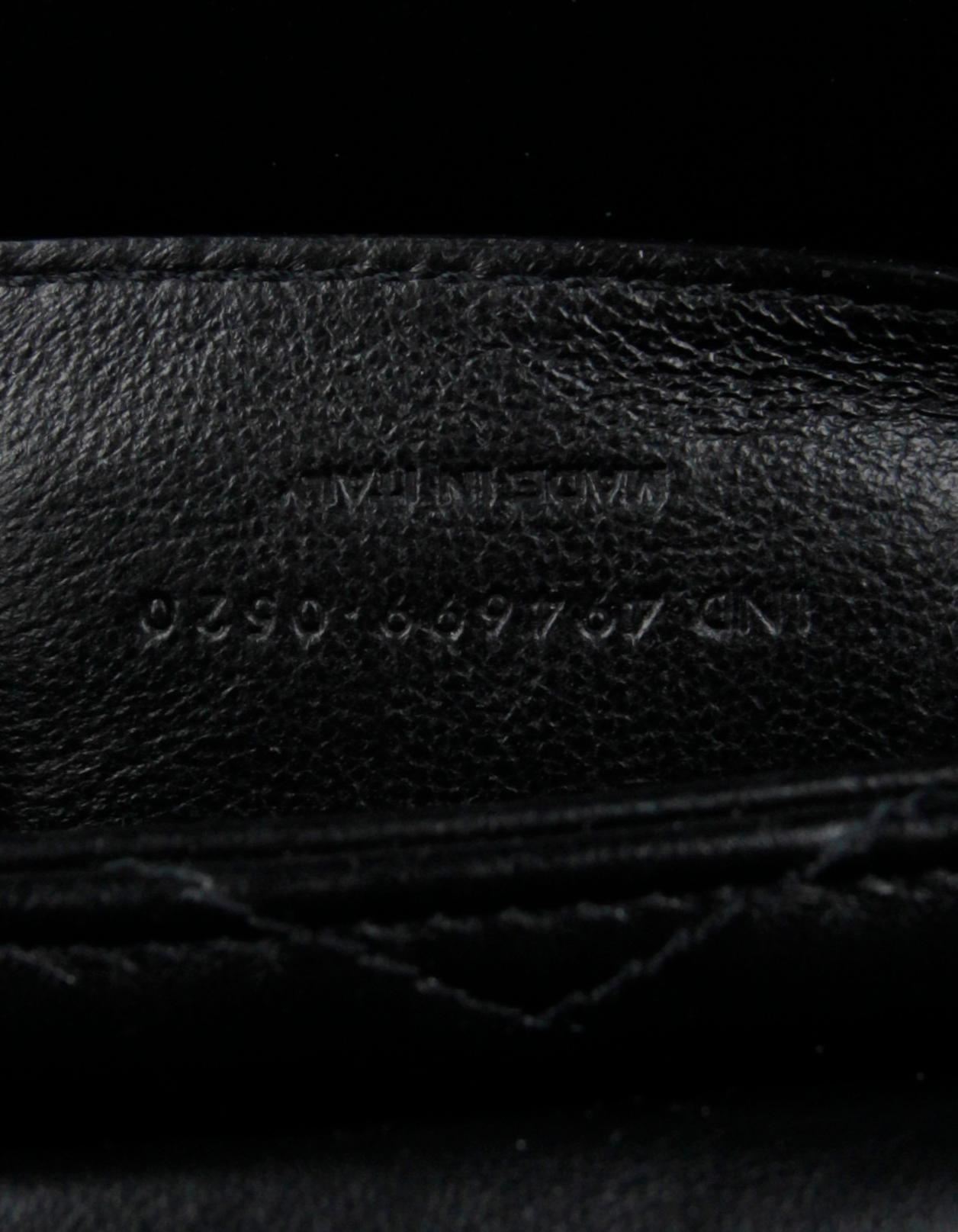 Saint Laurent Black Calfskin Leather Monogram Small Loulou Chain Shoulder Bag 7