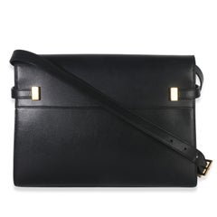 Saint Laurent Black Calfskin Medium Manhattan Shoulder Bag