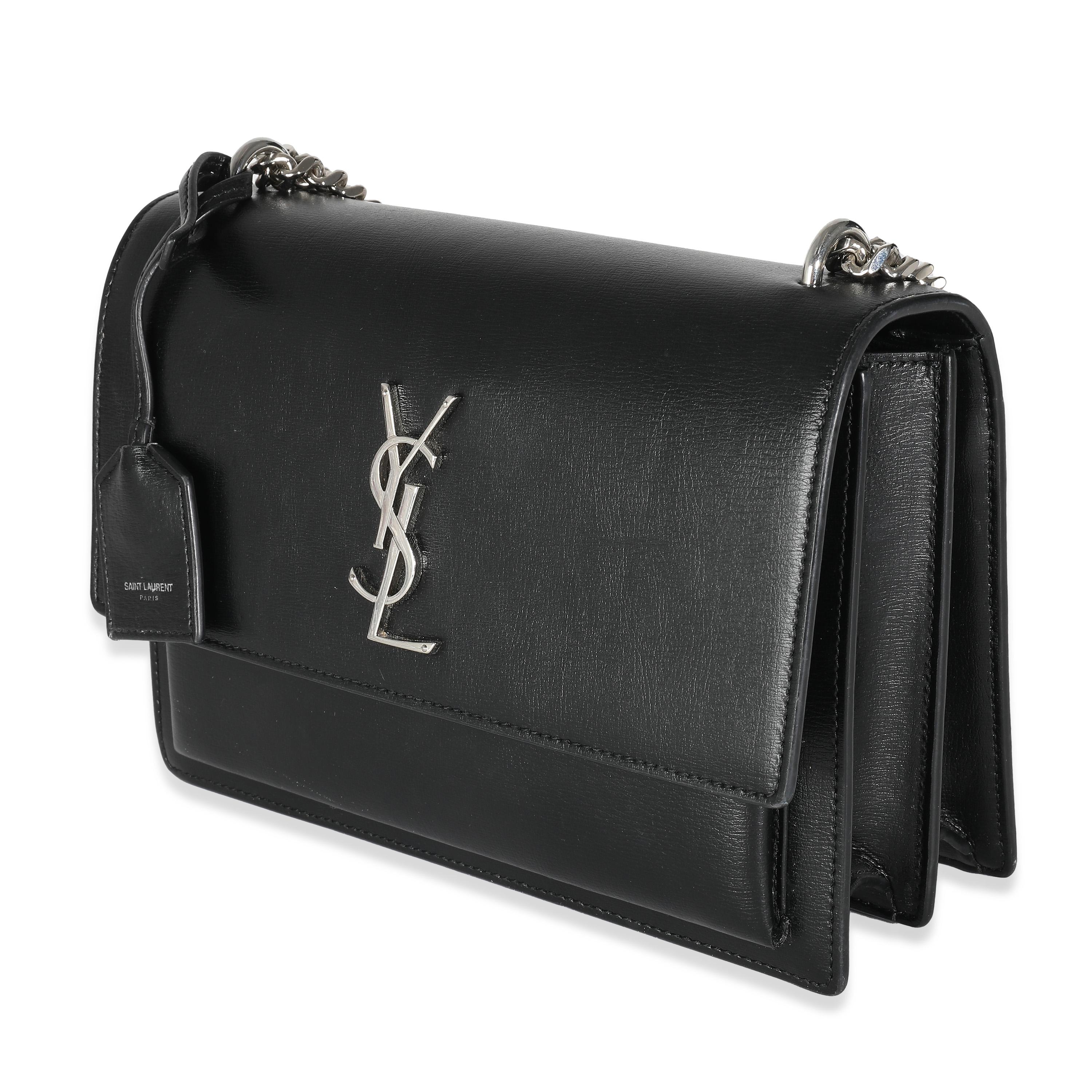 Femenino o masculino Saint Laurent Becerro Negro Mediano Monograma Sunset en venta
