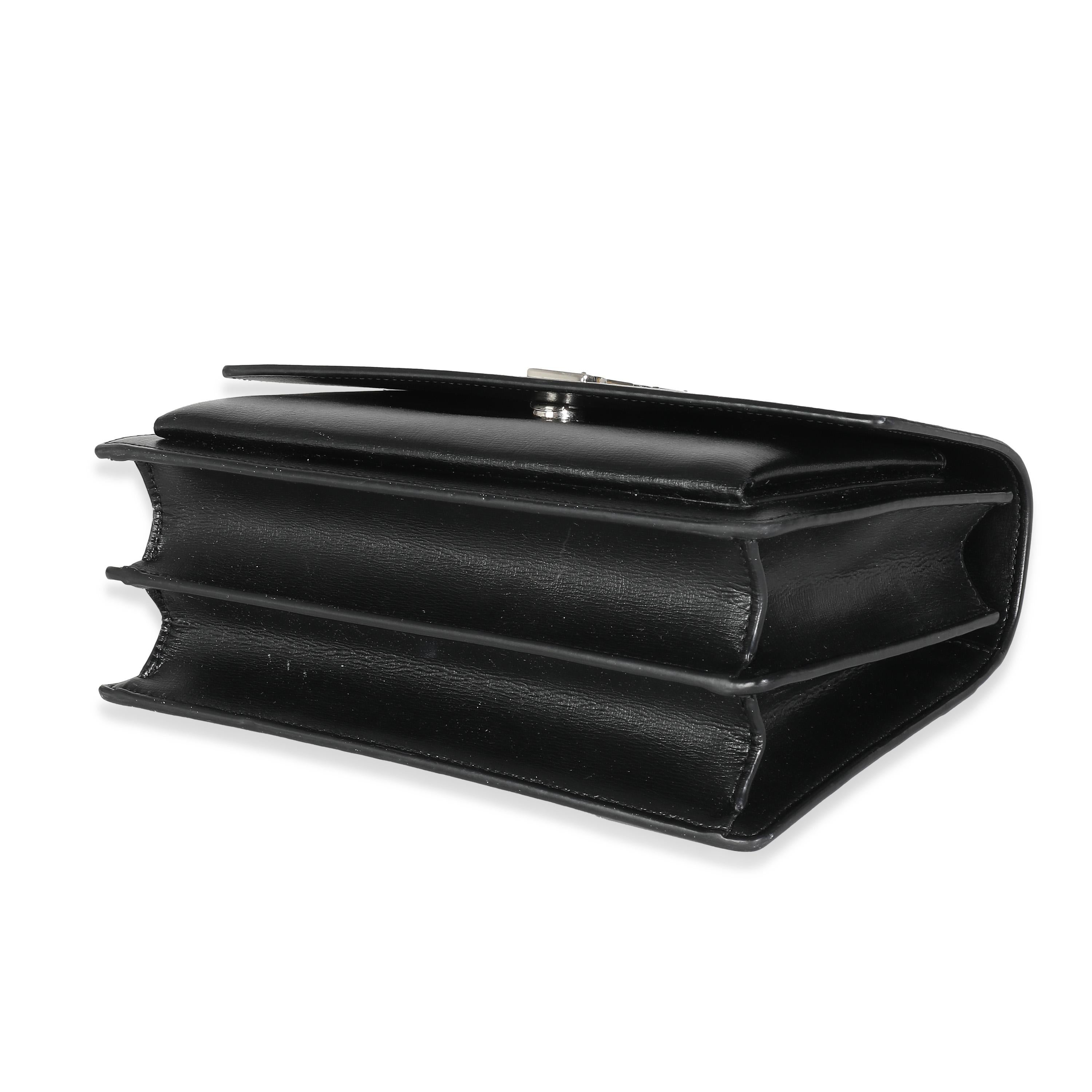 Saint Laurent Becerro Negro Mediano Monograma Sunset en venta 1
