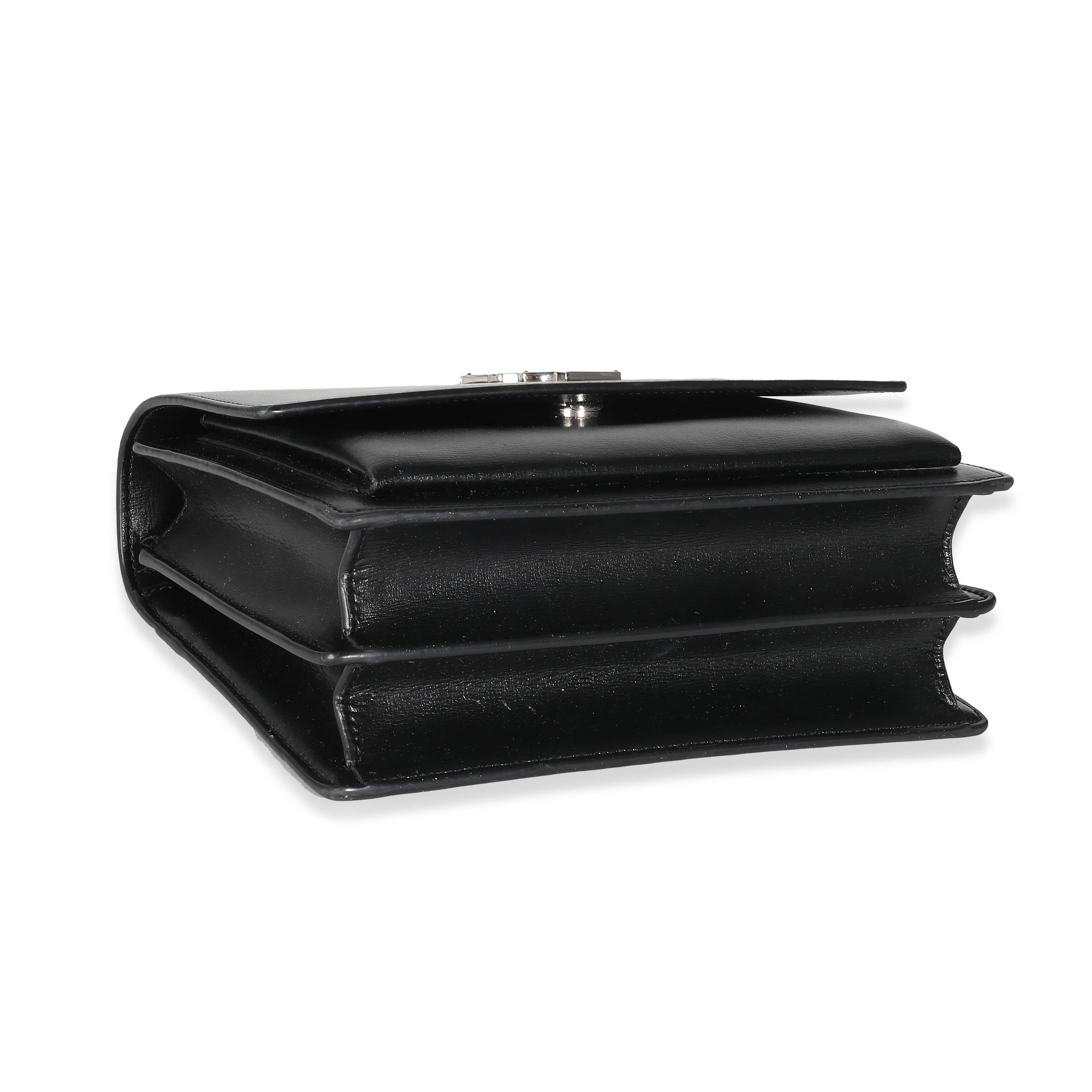 Saint Laurent Becerro Negro Mediano Monograma Sunset en venta 3