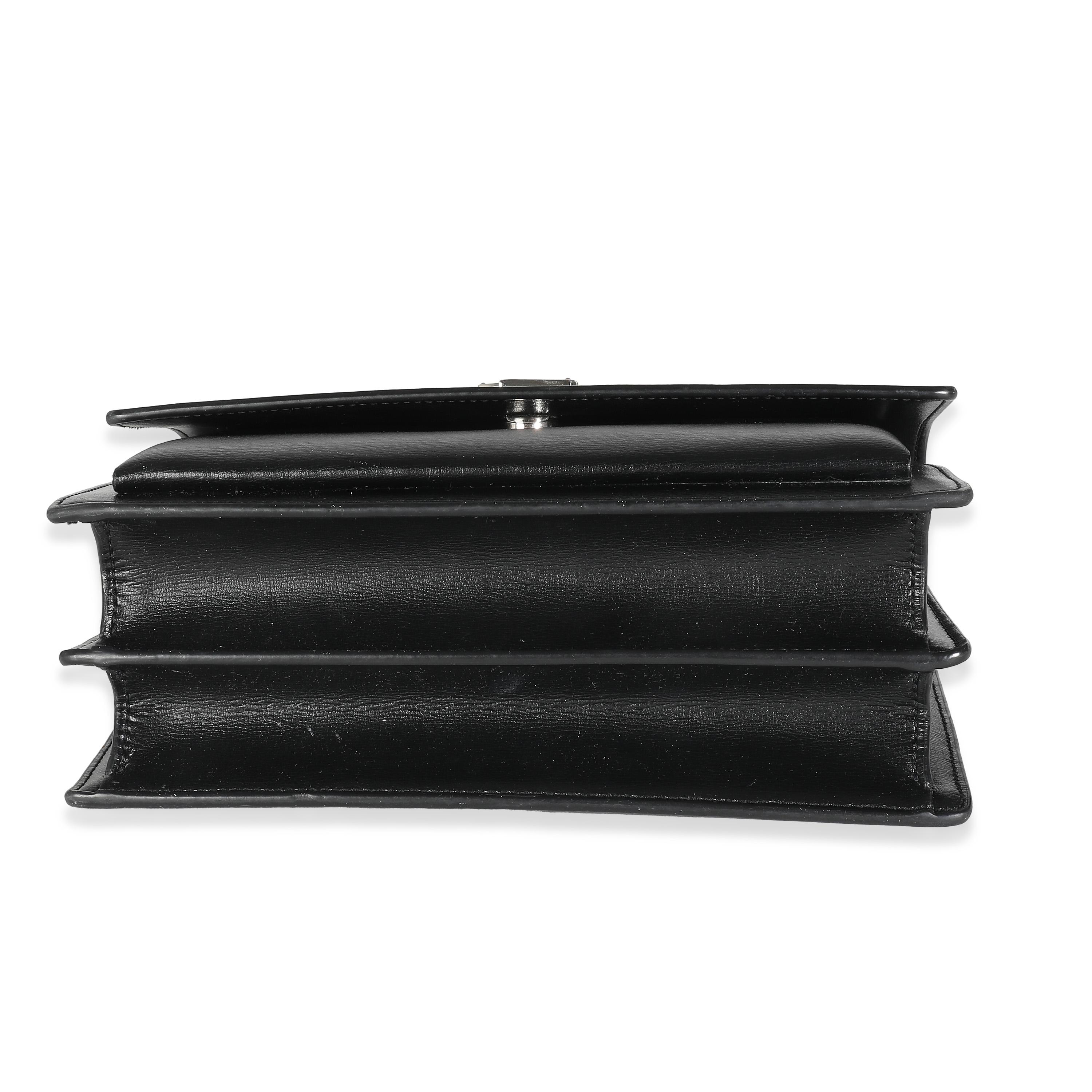 Saint Laurent Becerro Negro Mediano Monograma Sunset en venta 4