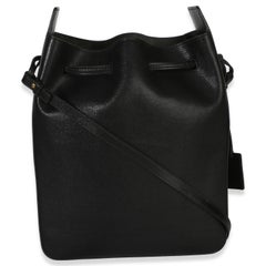 Saint Laurent Black Calfskin Small Bucket Bag