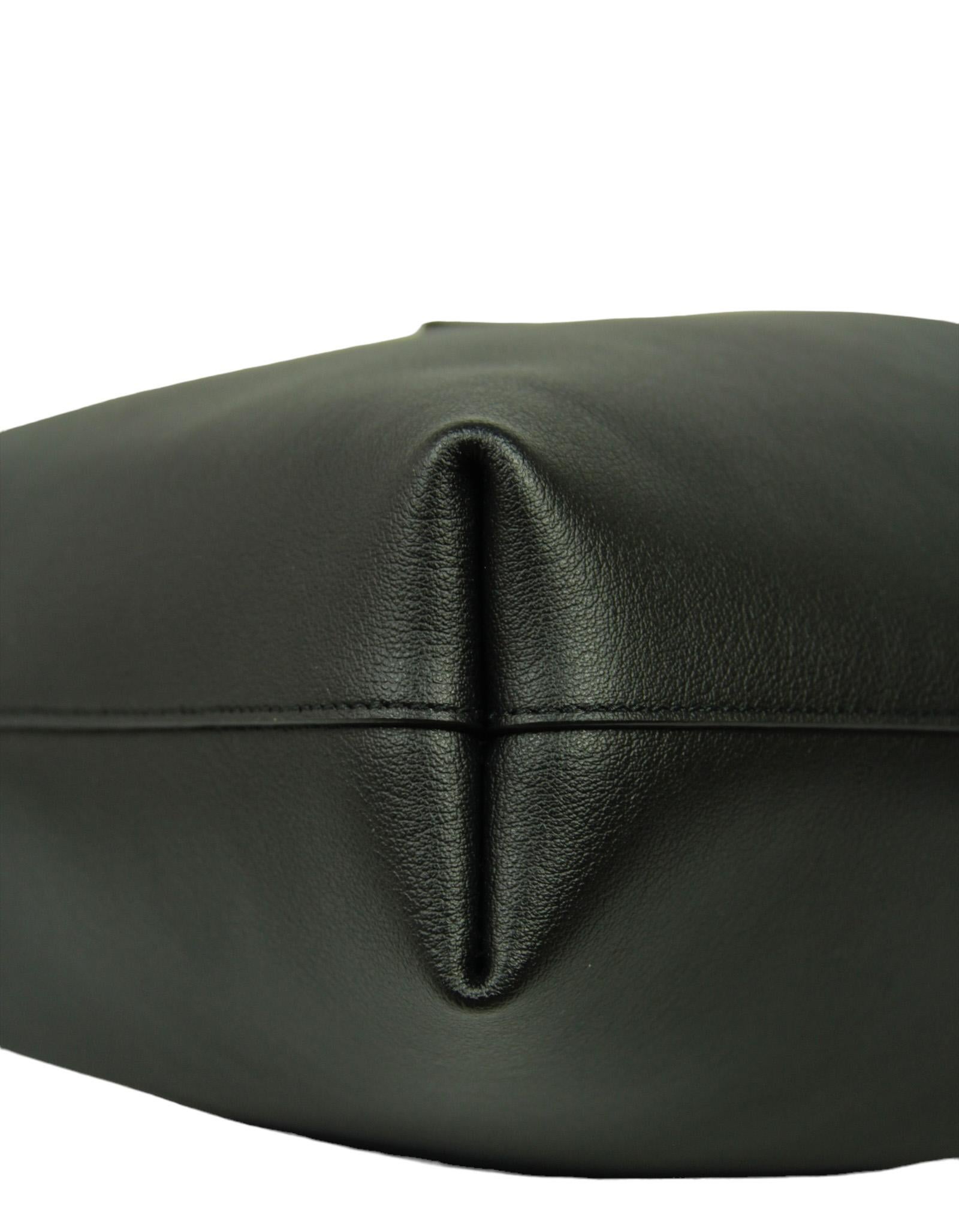 Saint Laurent Black Calfskin Toy Shopping Tote Bag w/ Detachable Shoulder Strap 1