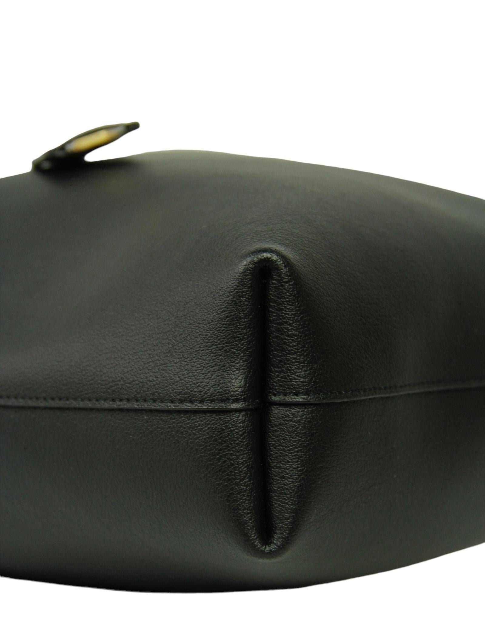 Saint Laurent Black Calfskin Toy Shopping Tote Bag w/ Detachable Shoulder Strap 2