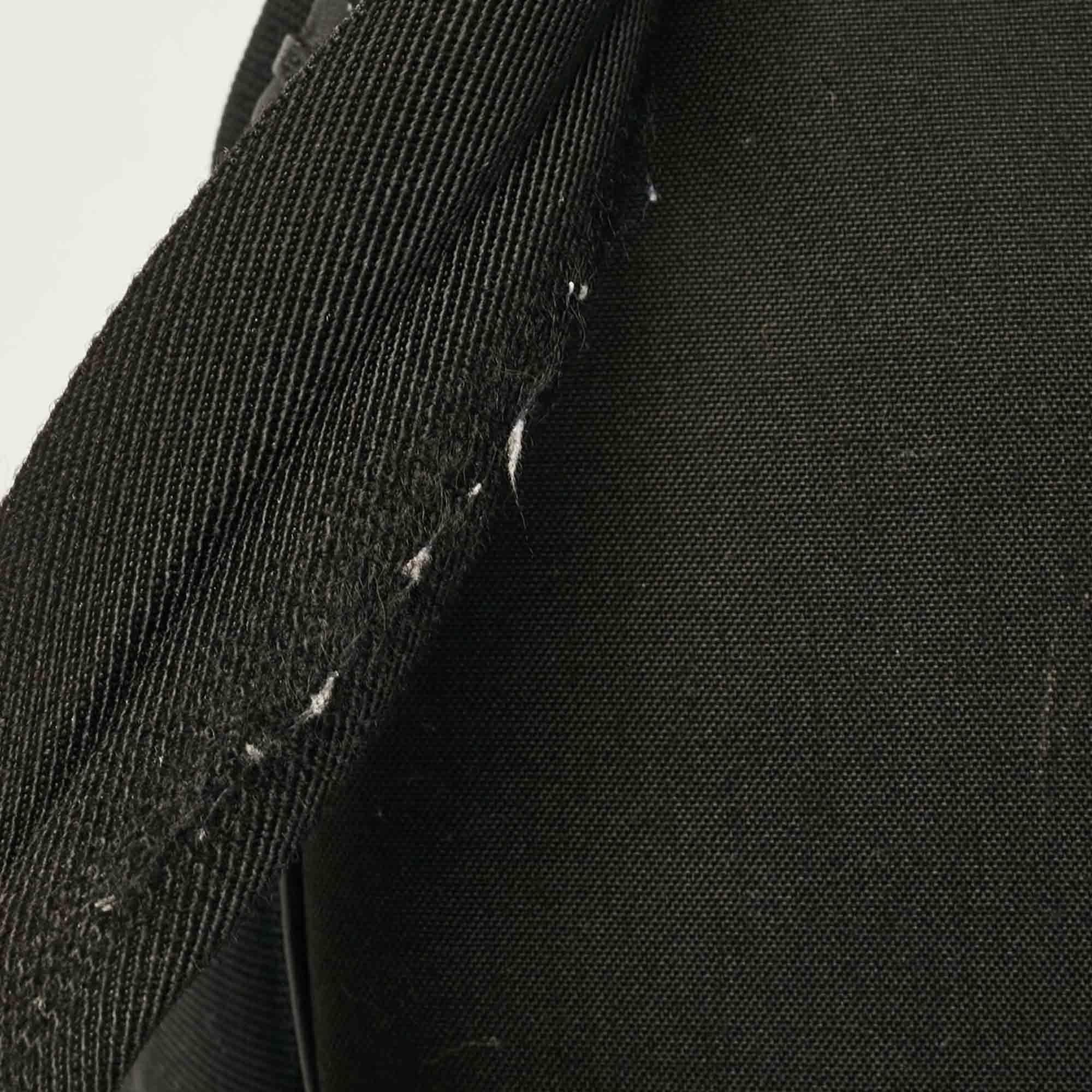 Saint Laurent Black Canvas and Leather City Studded Backpack For Sale 2