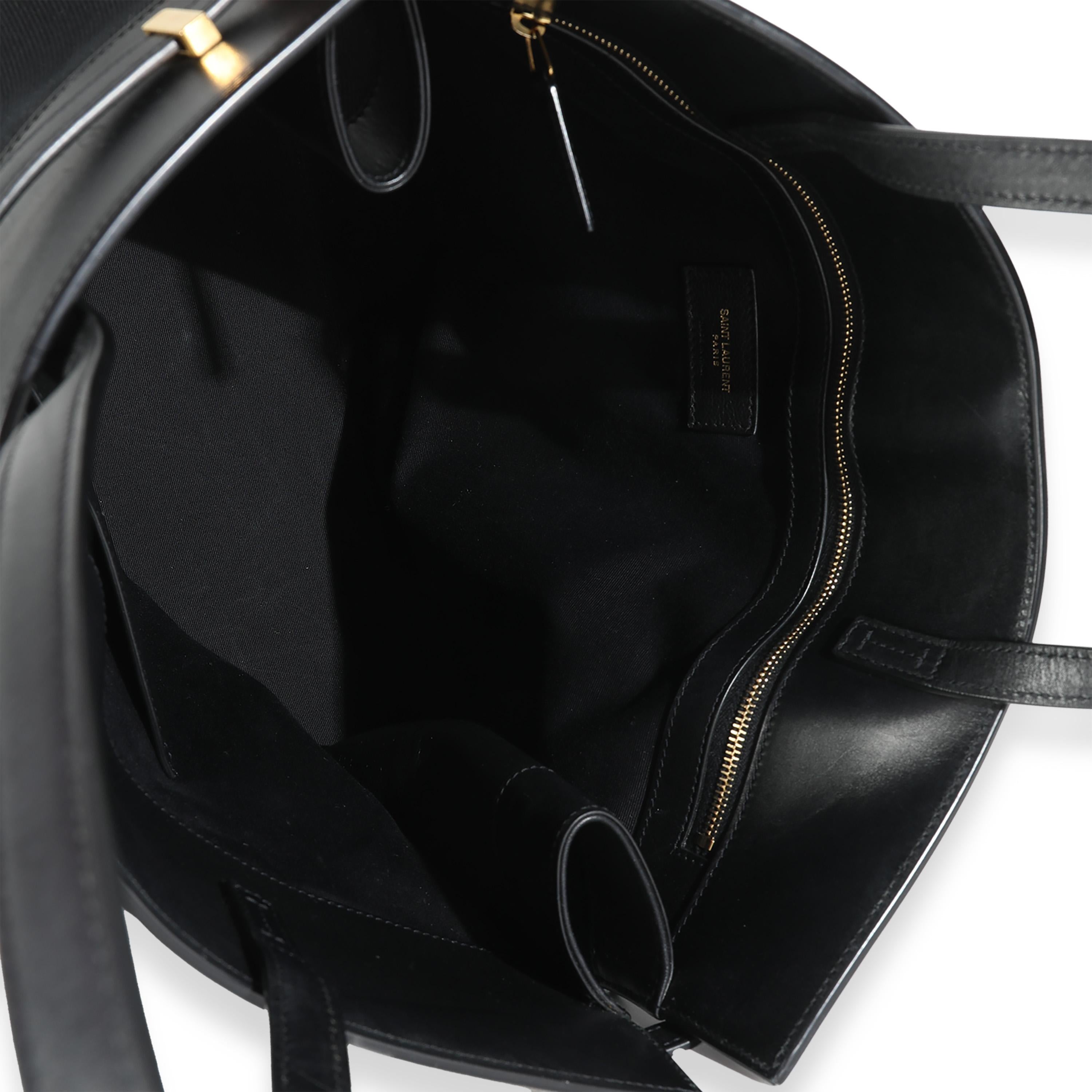 Saint Laurent Black Canvas Manhattan Tote For Sale 2