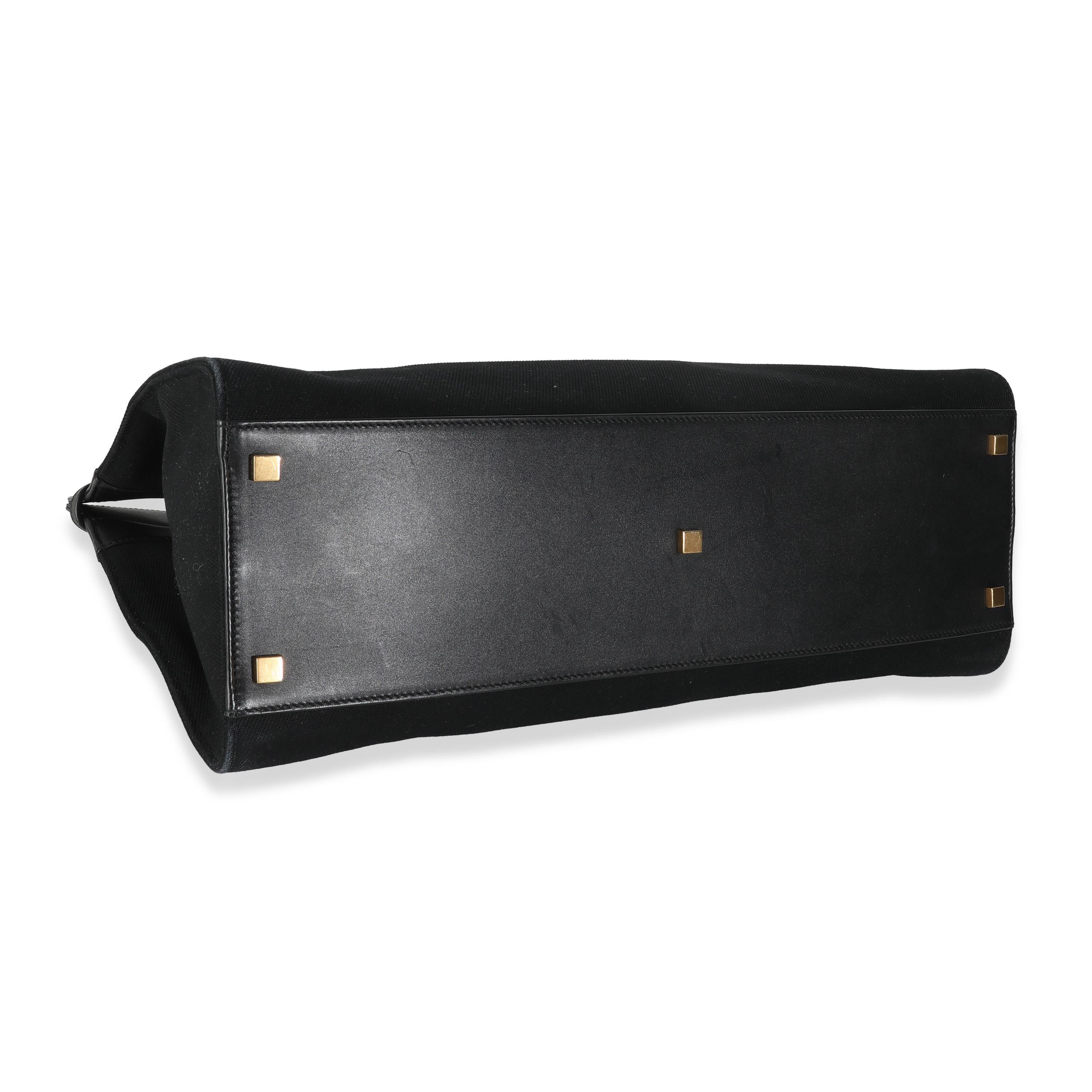 Saint Laurent Black Canvas Manhattan Tote For Sale 3