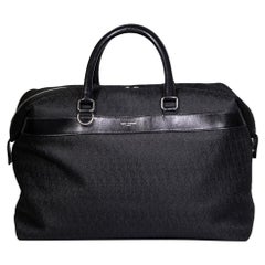 Saint Laurent Borsa in tela nera Monogram Jacquard