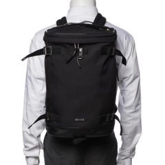 Saint Laurent Black Canvas Rivington Race Backpack