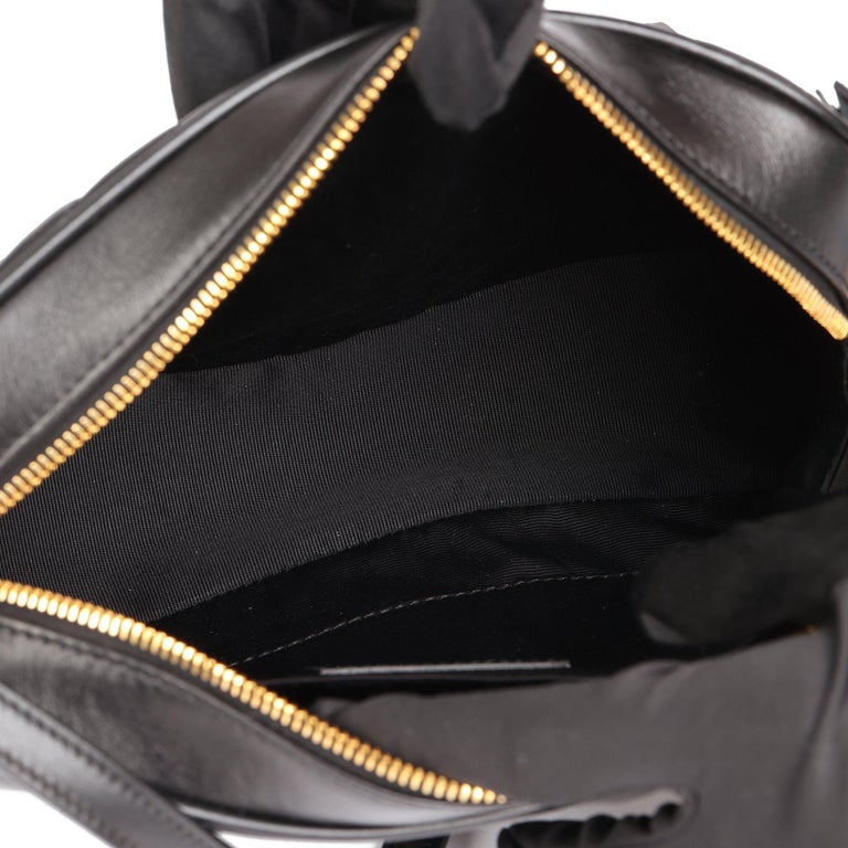 SAINT LAURENT Black Chevron Quilted Calfskin Leather Lou Camera Bag For Sale 6