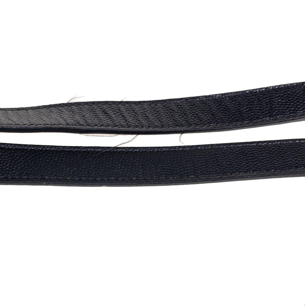 Saint Laurent Black Chevron Quilted Leather Monogram Envelope Shoulder Bag 1