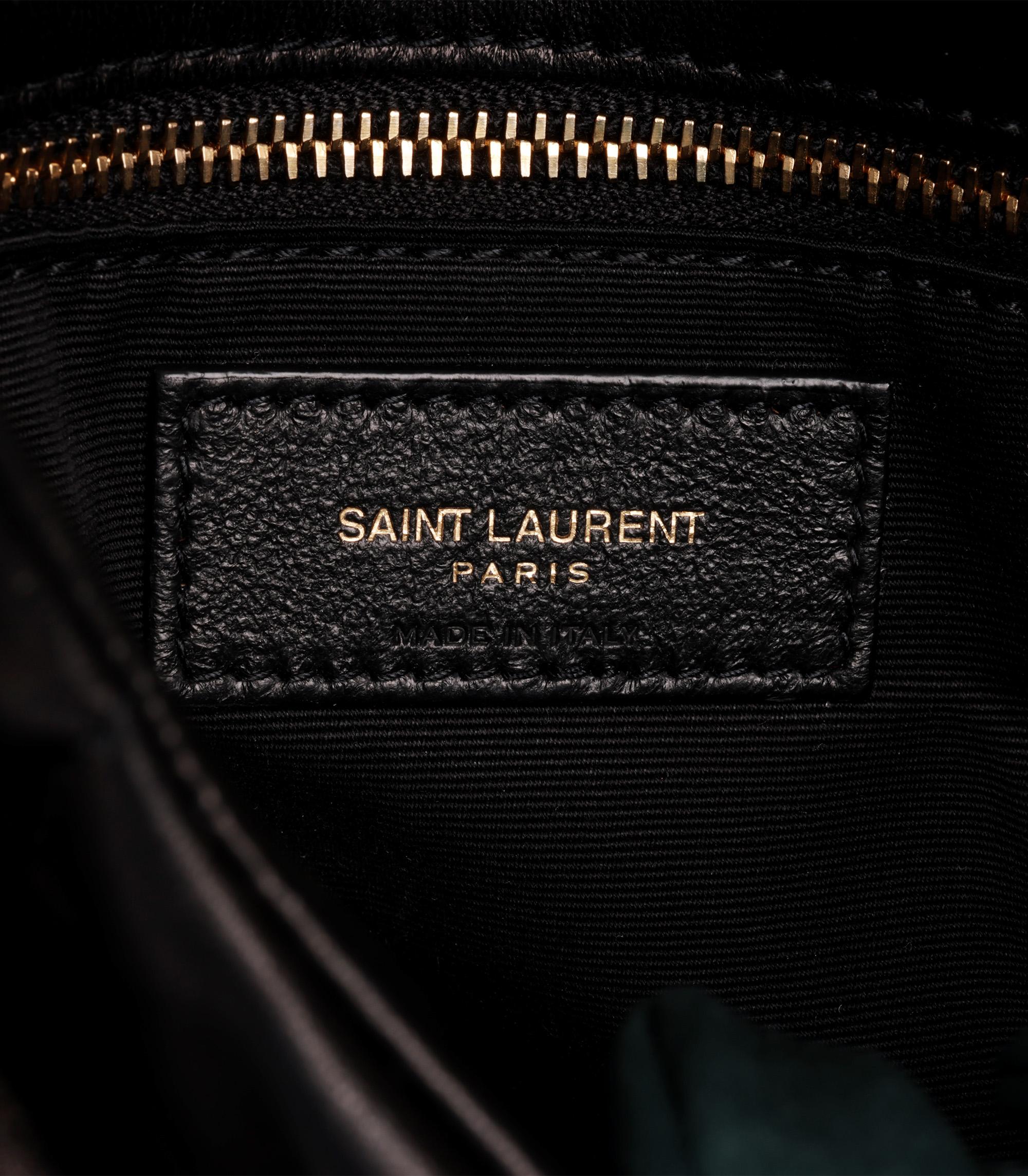 Saint Laurent Black Chevron Quilted Nappa Leather Small Puffer 4