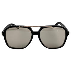 SAINT LAURENT Black Clear Acetate Sunglasses