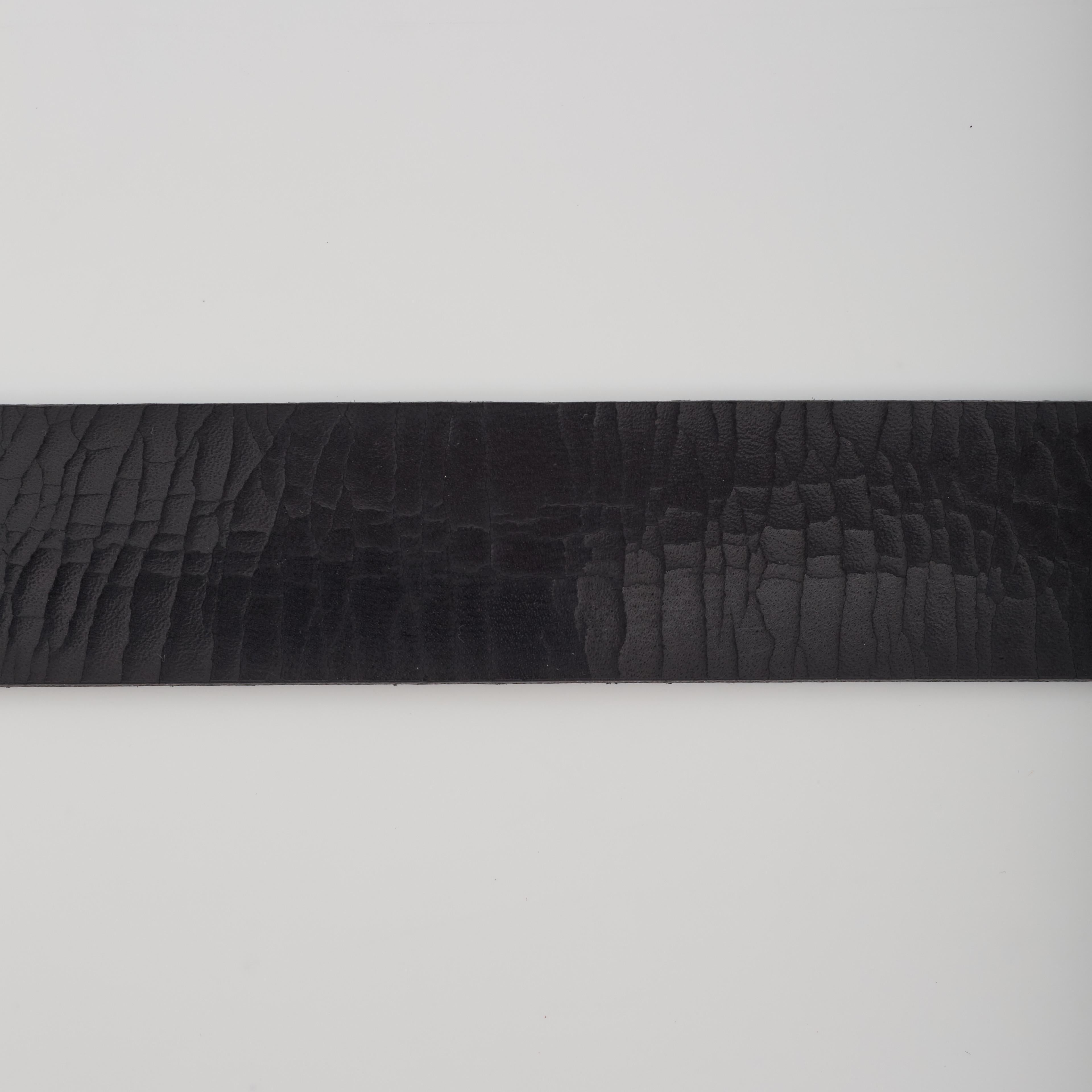Saint Laurent - Ceinture en cuir noir froncée (90/36) Unisexe en vente