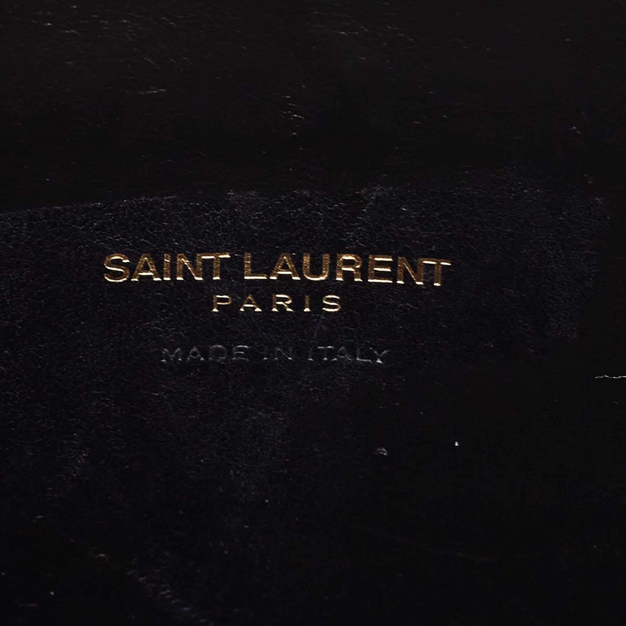 Saint Laurent Black Croc Embossed Leather Baby Classic Sac De Jour Tote 7