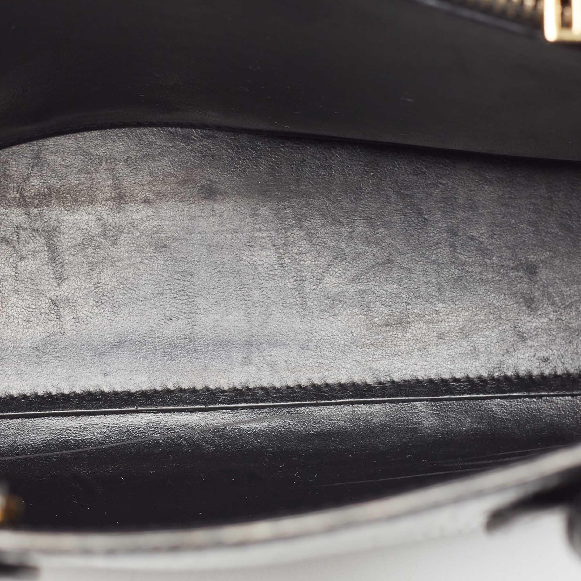 Saint Laurent Black Croc Embossed Leather Baby Classic Sac De Jour Tote 10
