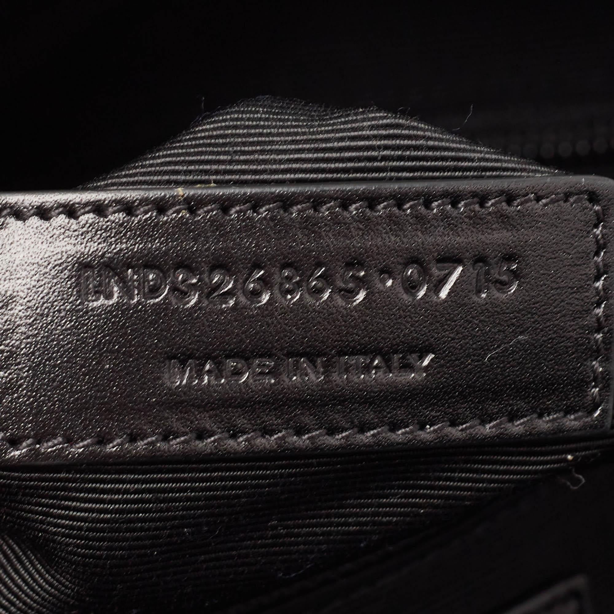  Saint Laurent Black Croc Embossed Leather City Backpack For Sale 9