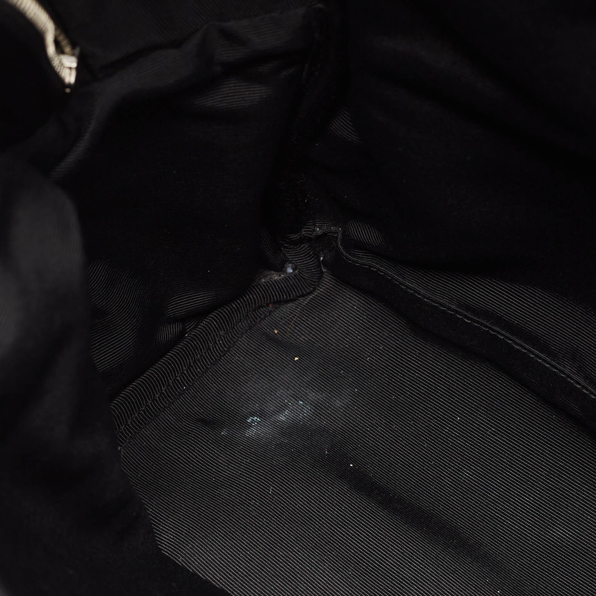 Men's  Saint Laurent Black Croc Embossed Leather City Backpack