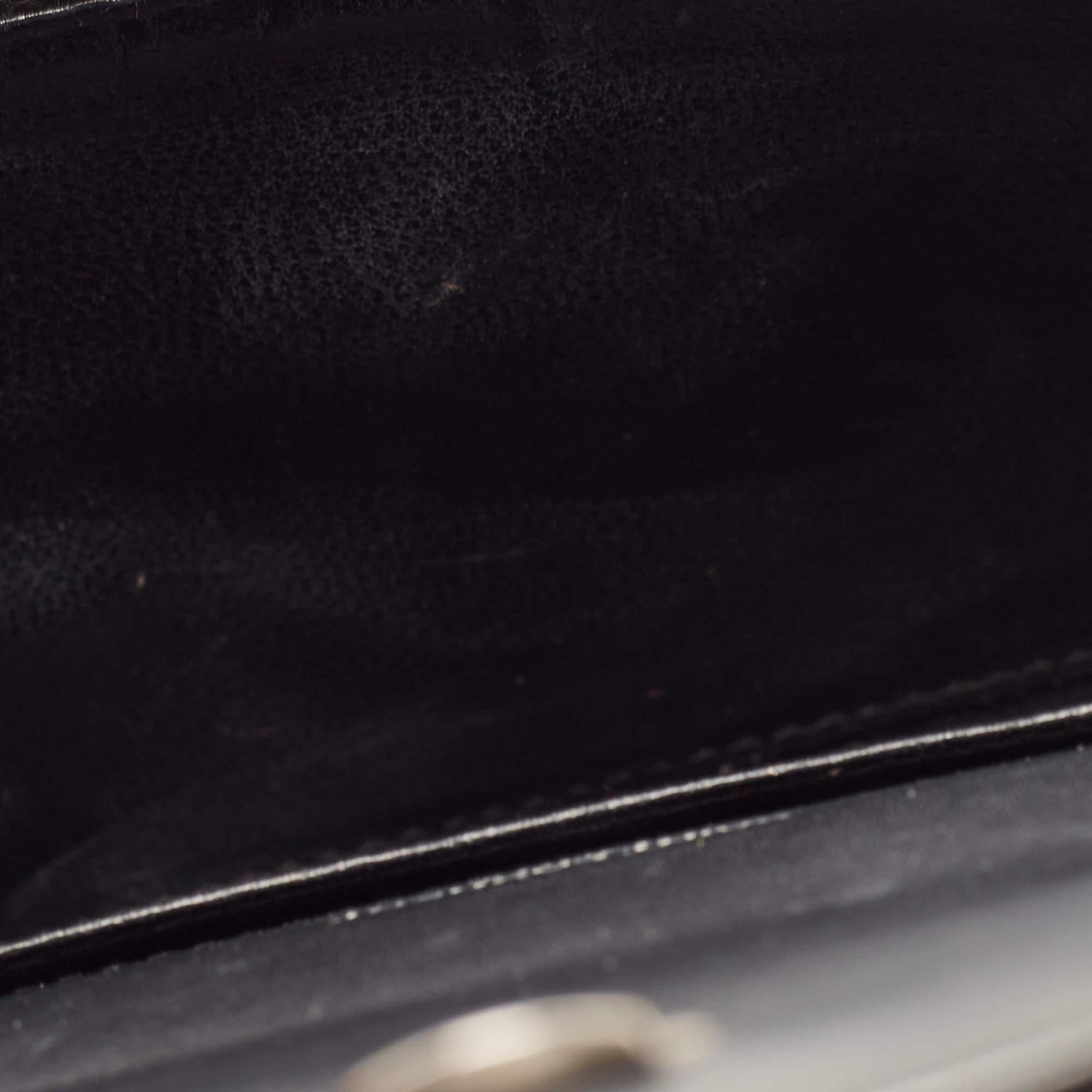 Saint Laurent Black Croc Embossed Leather Kate Belt Bag 11