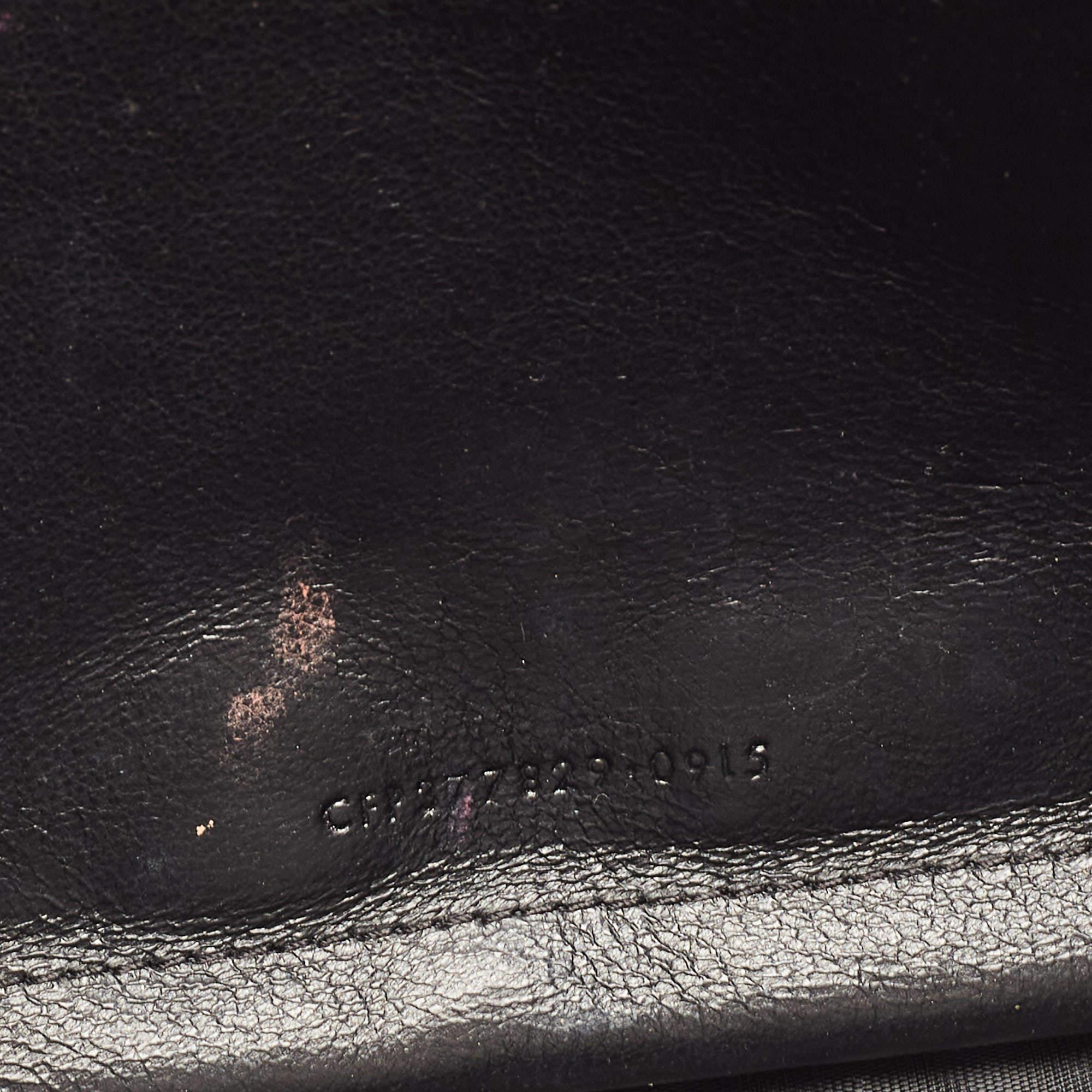Saint Laurent Black Croc Embossed Leather Kate Clutch For Sale 13