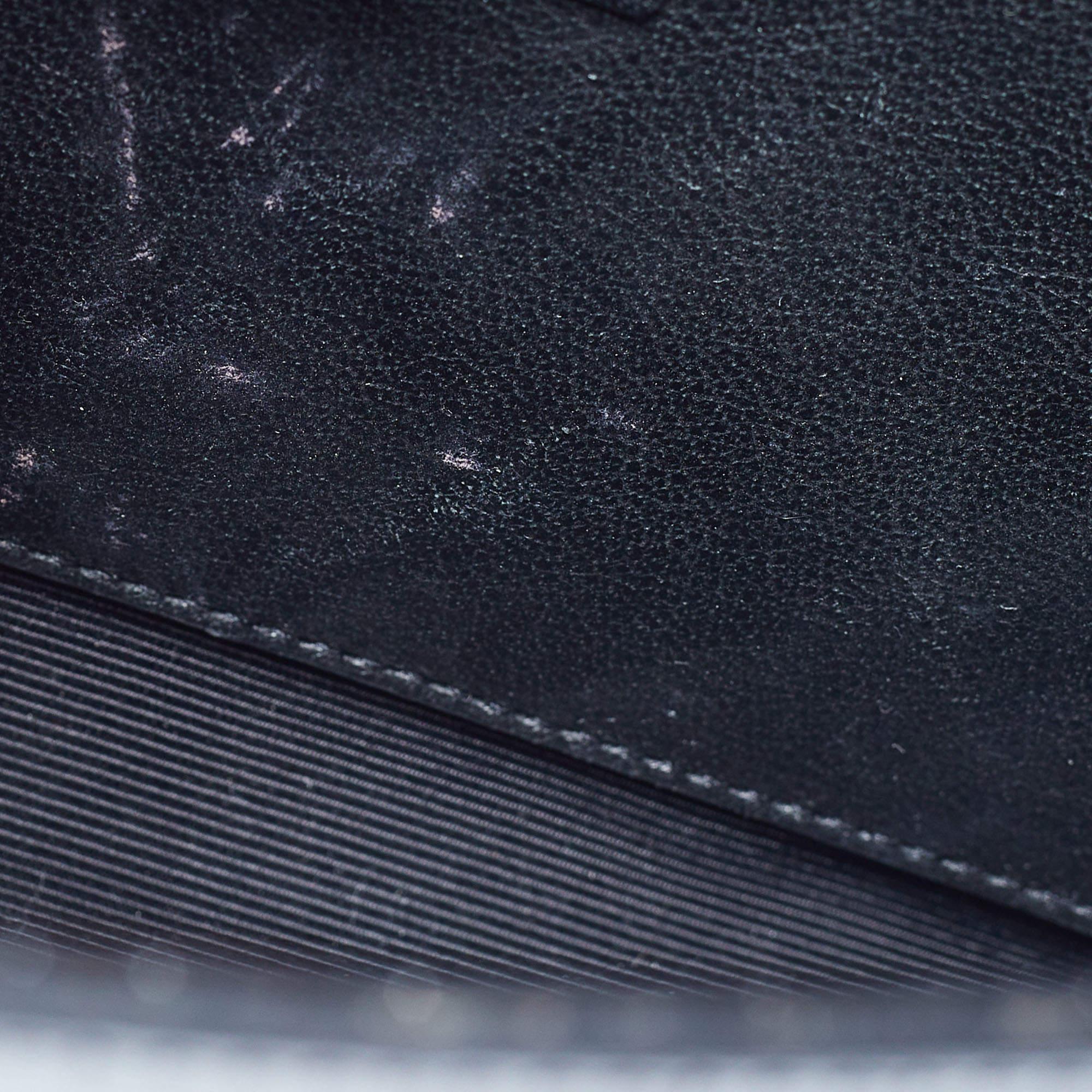 Saint Laurent Black Croc Embossed Leather Medium Kate Tassel Shoulder Bag 8