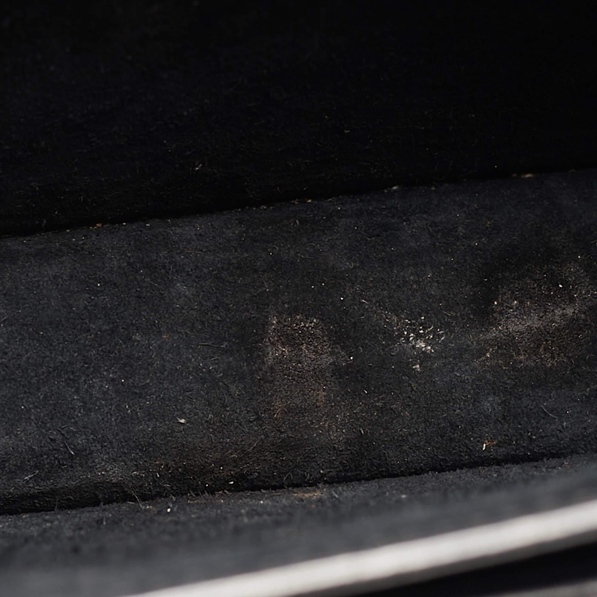 Saint Laurent Black Croc Embossed Leather Medium Sunset Bag 15