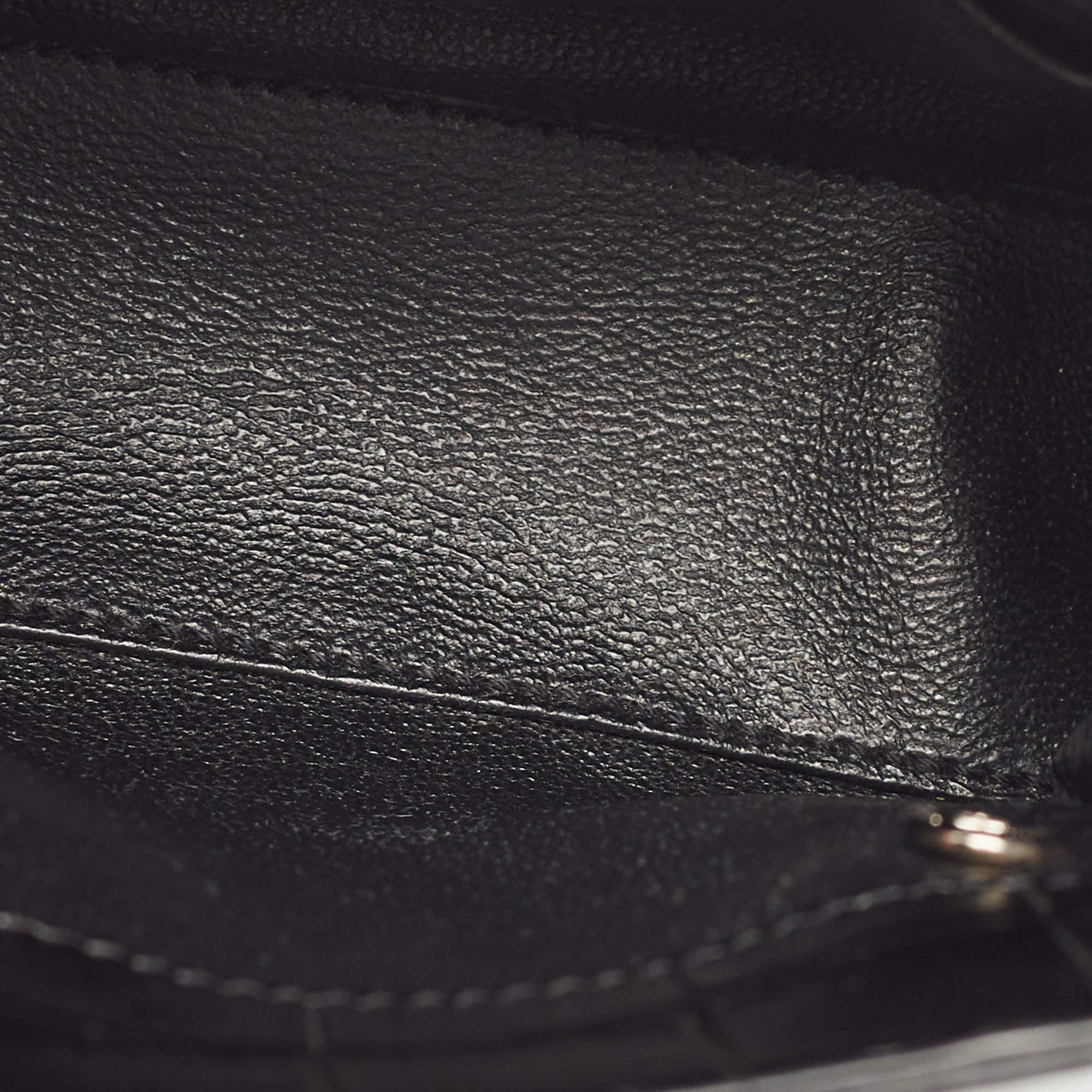 Saint Laurent Black Croc Embossed Leather Toy Classic Sac De Jour Tote 10