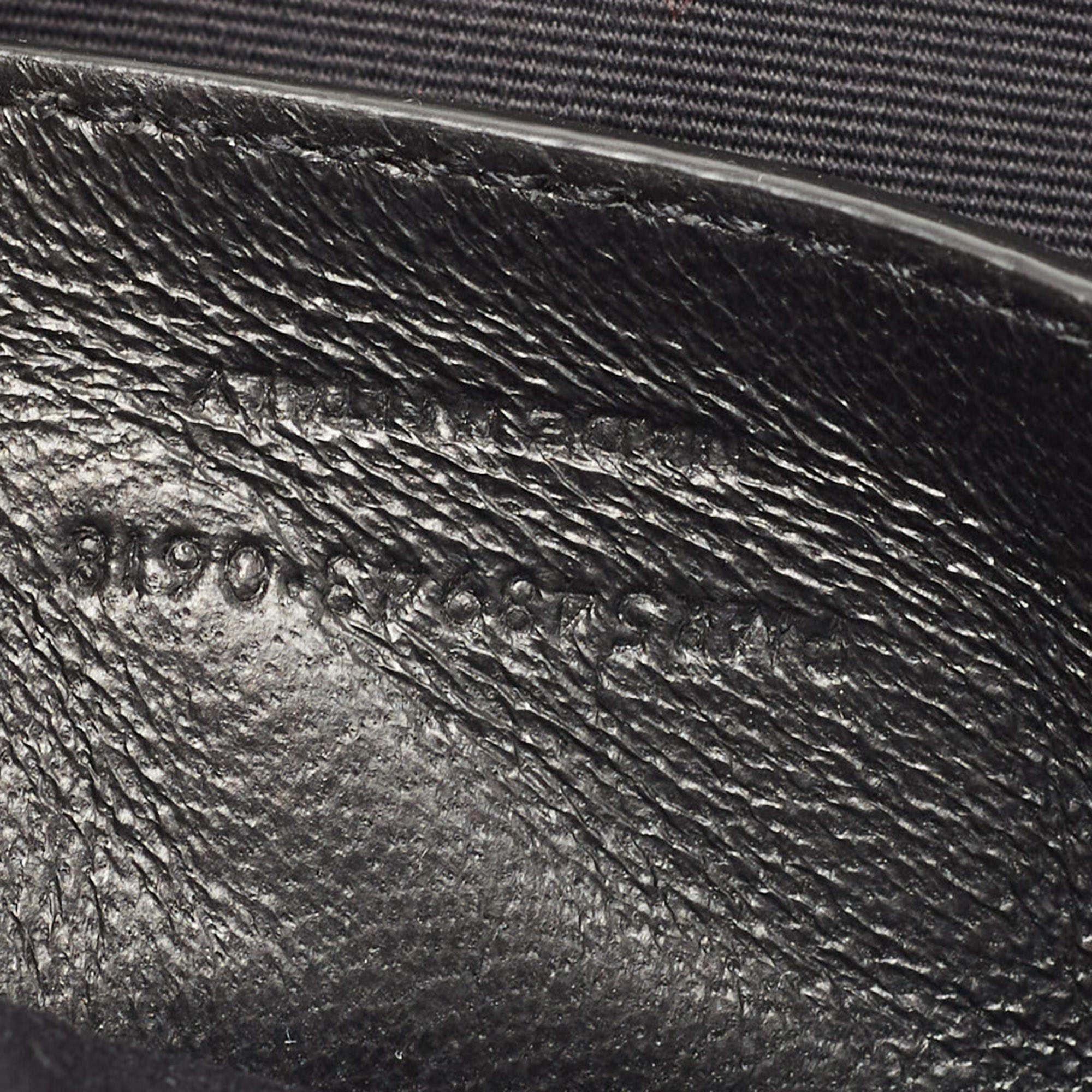 Saint Laurent Black Croc Embossed Patent Leather Baby Niki Chain Shoulder Bag 6