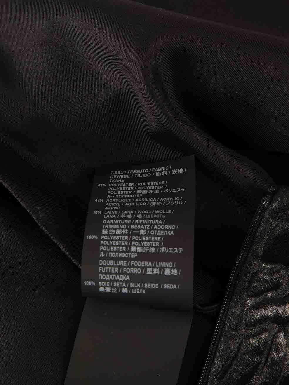 Saint Laurent Black Croc Jacquard Mini Skirt Size M 2