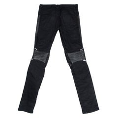 Saint Laurent Black Denim Biker Jeans XL