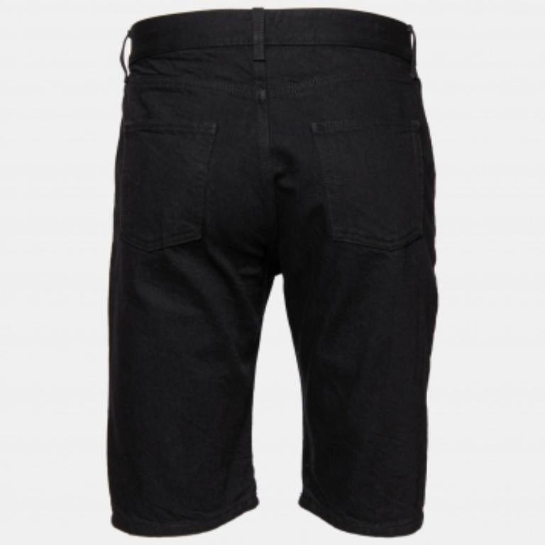 Saint Laurent Schwarze Denim-Shorts aus Denim M im Zustand „Gut“ im Angebot in Dubai, Al Qouz 2