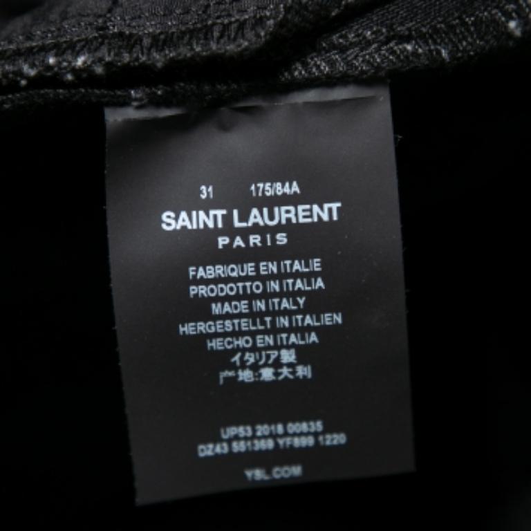 Saint Laurent Schwarze Denim-Shorts aus Denim M im Angebot 1