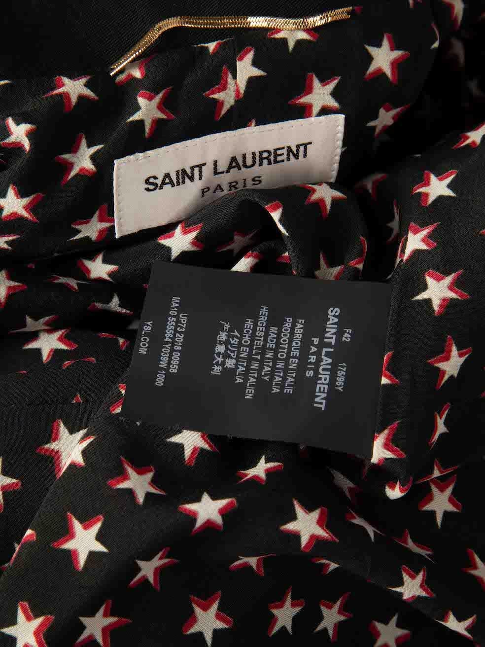 Saint Laurent Black Double-Breasted Belted Trench Coat Size XL For Sale 1