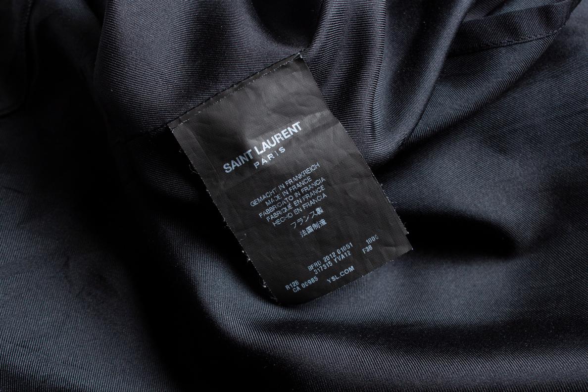 Saint Laurent, black dress with puff sleeves For Sale 2