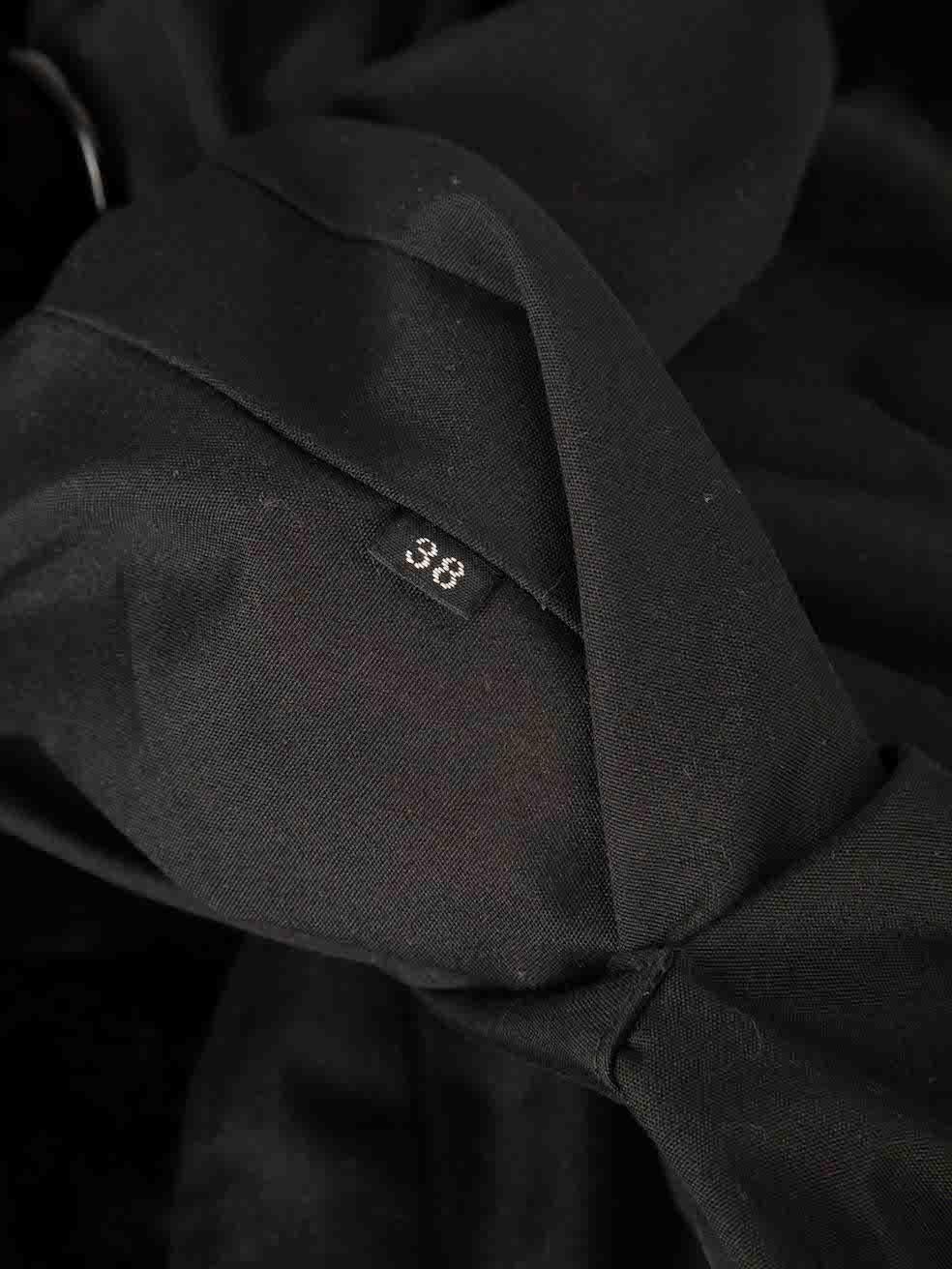 Women's Saint Laurent Black Faux Fur Lined Coat Size M For Sale