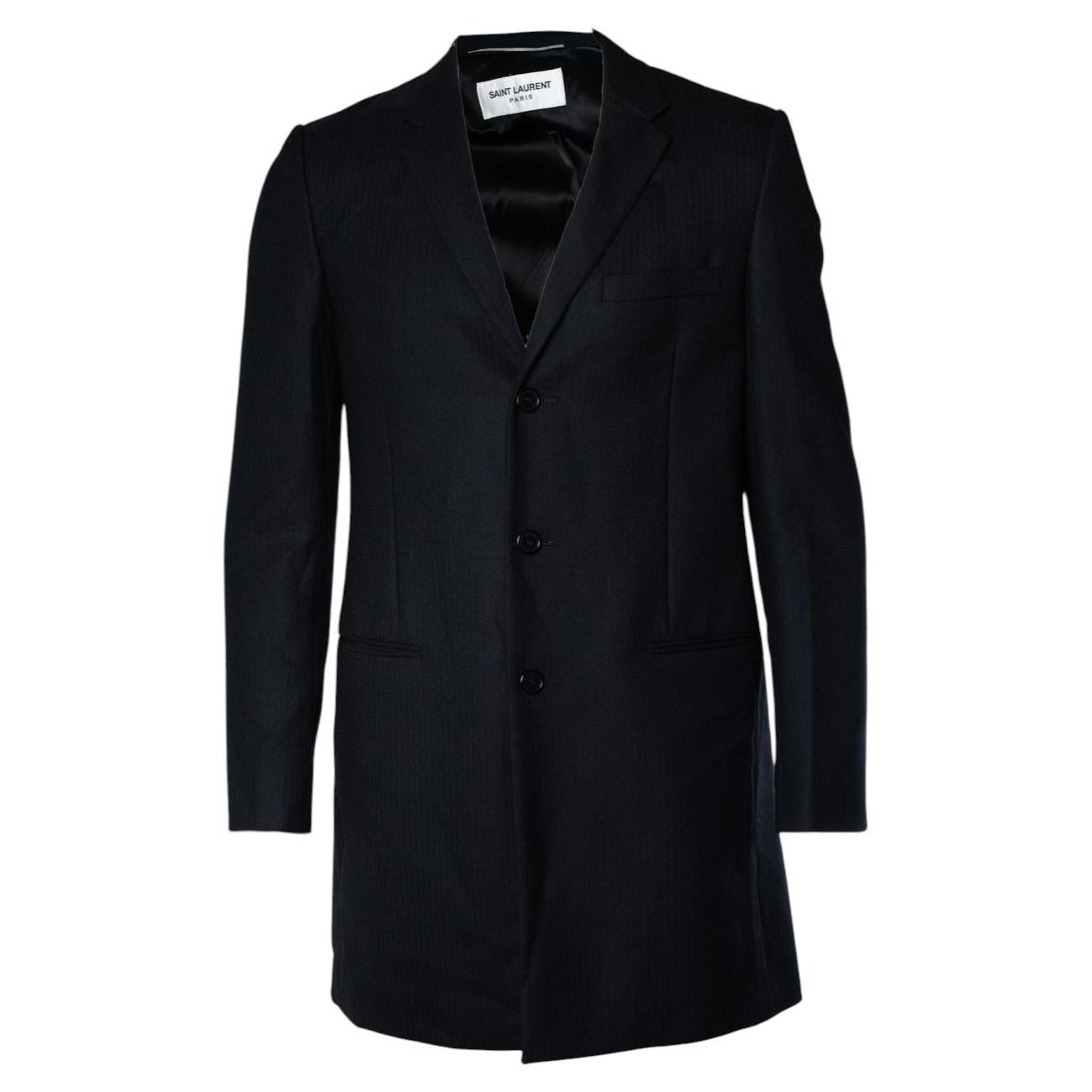 Saint Laurent, black fishbone blazer jacket 2018