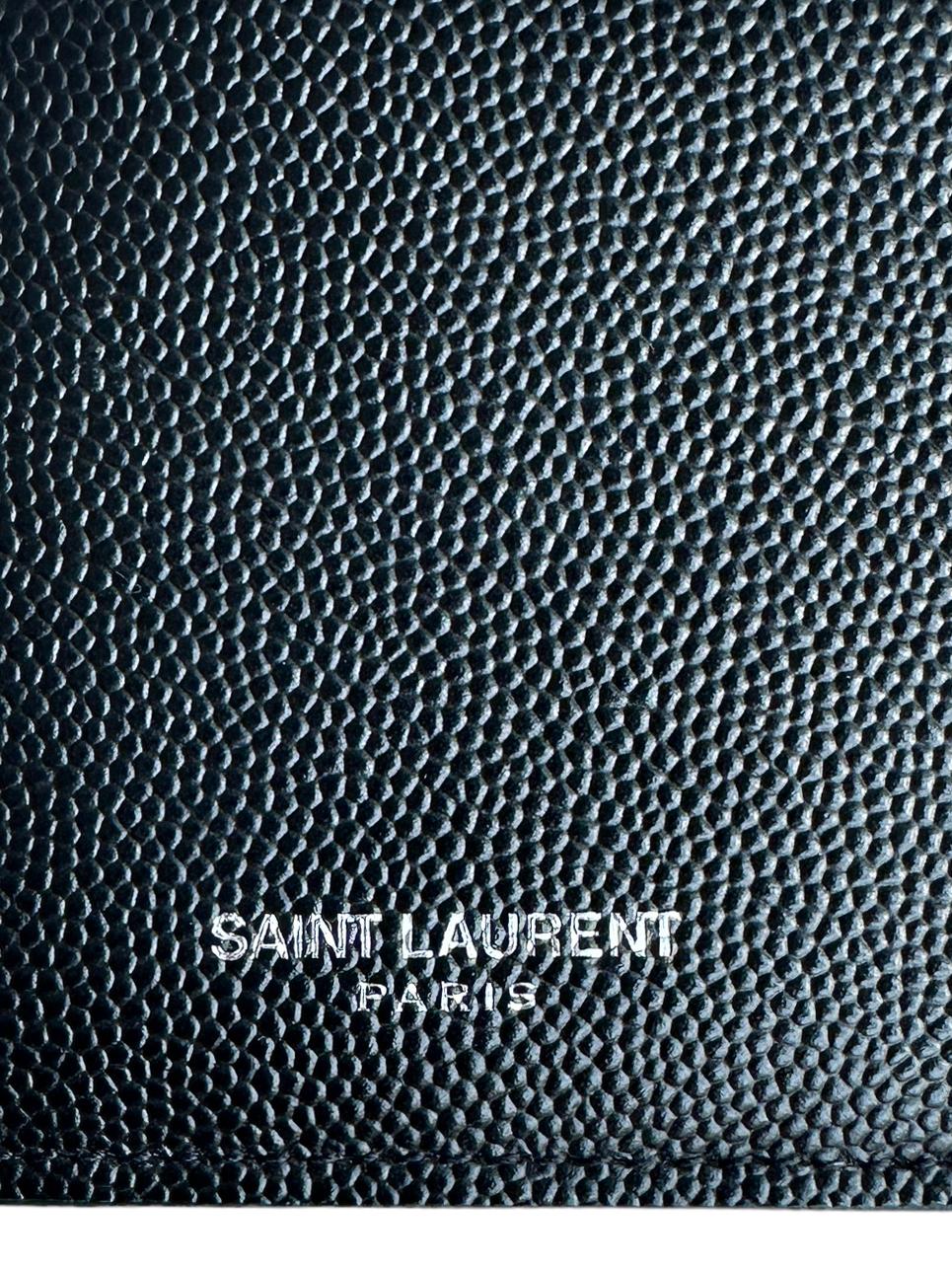 Saint Laurent Black Fragments Zipped Card Case For Sale 3