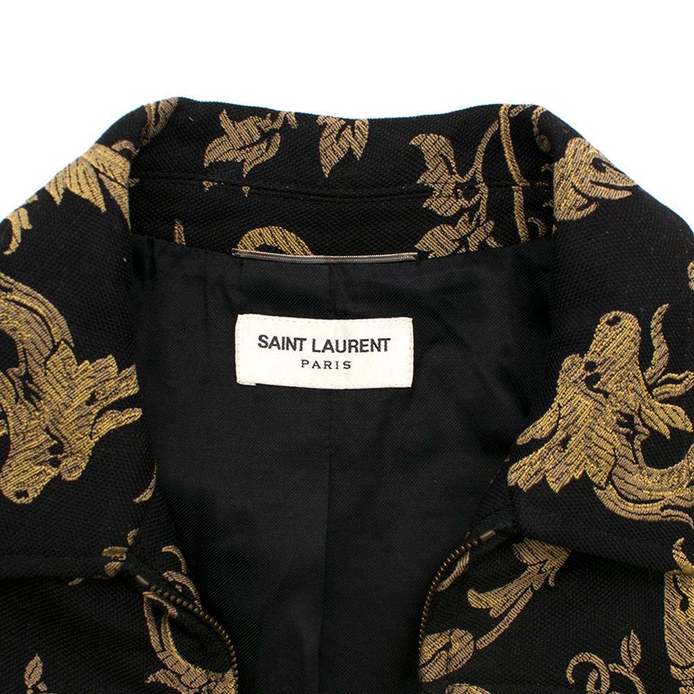 Saint Laurent Black & Gold Brocade Jacket	 SIZE 44 In Excellent Condition In London, GB
