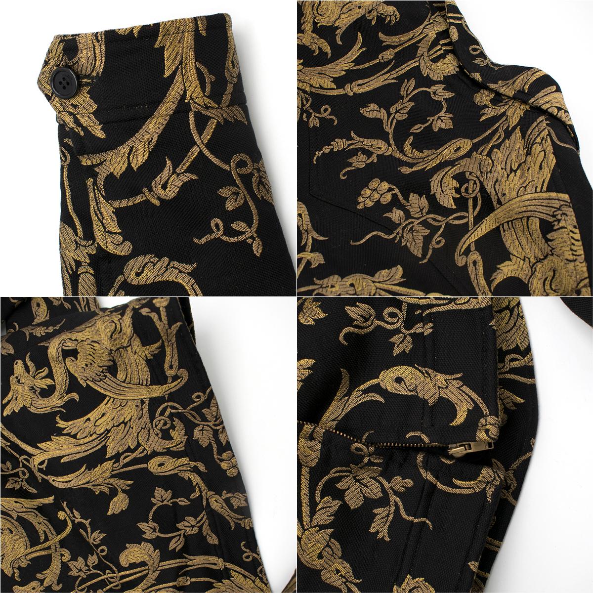 Saint Laurent Black & Gold Brocade Jacket	 SIZE 44 1