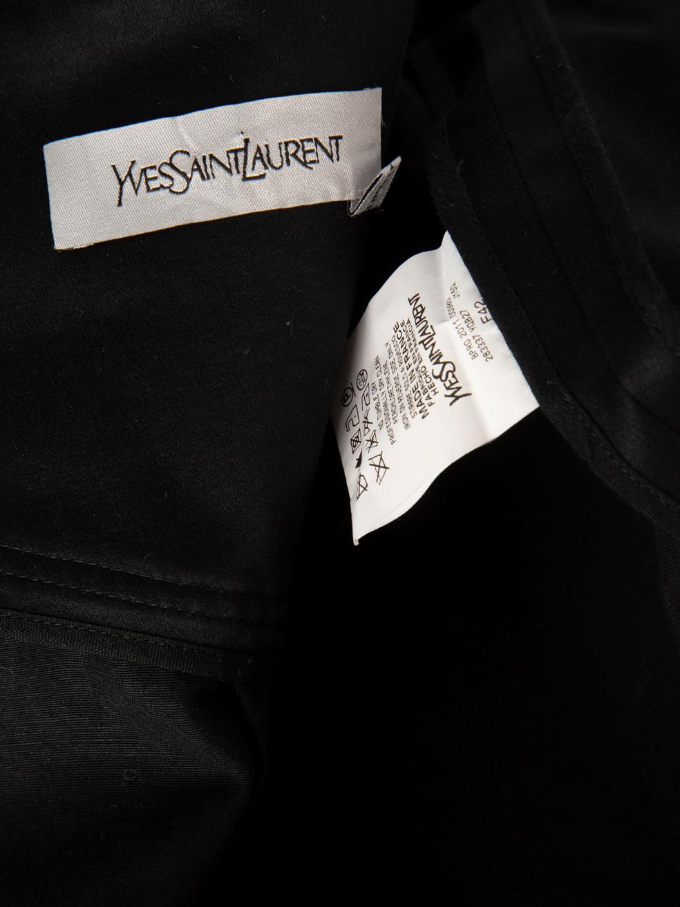 Women's Saint Laurent Black Gold Buttoned A-Line Skirt Size XL For Sale