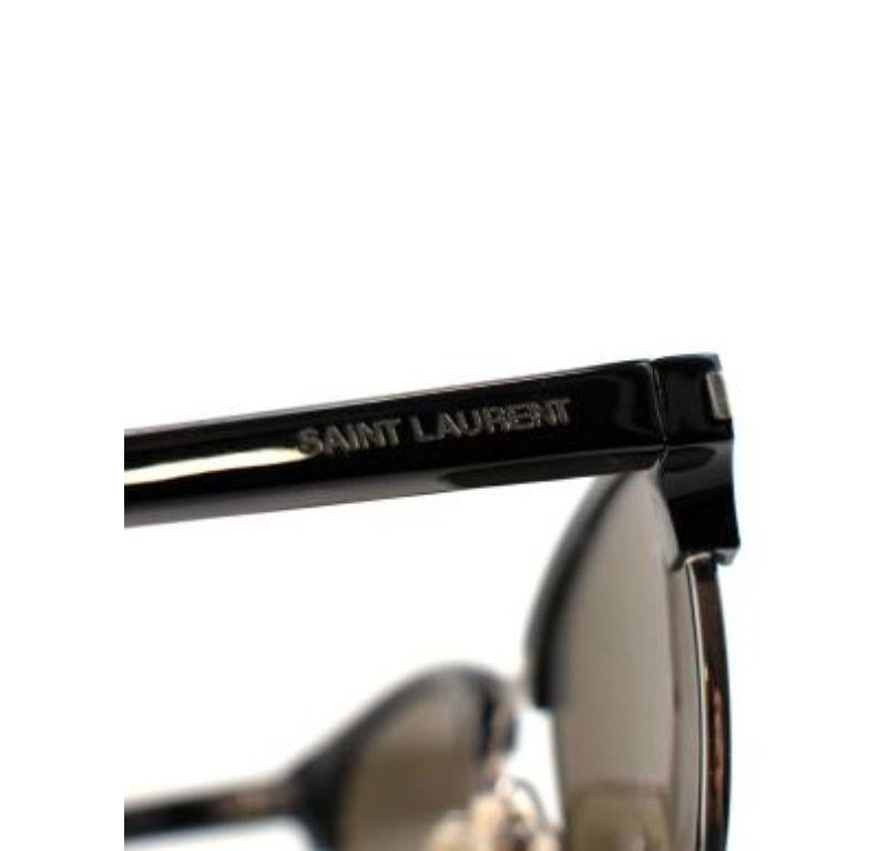 Saint Laurent Black & Gold Classic Sunglasses For Sale 1