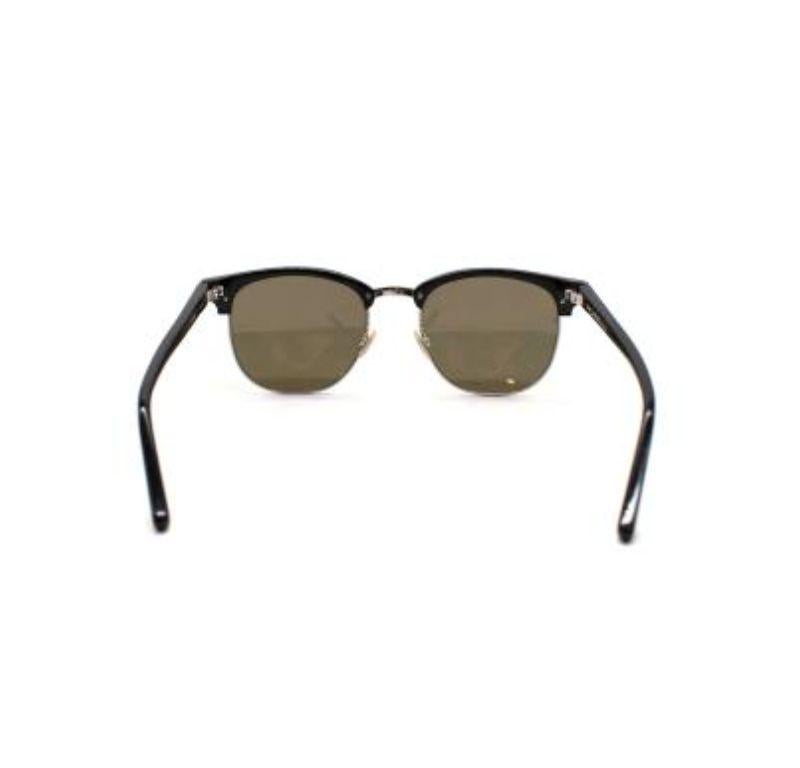 Saint Laurent Black & Gold Classic Sunglasses For Sale 2
